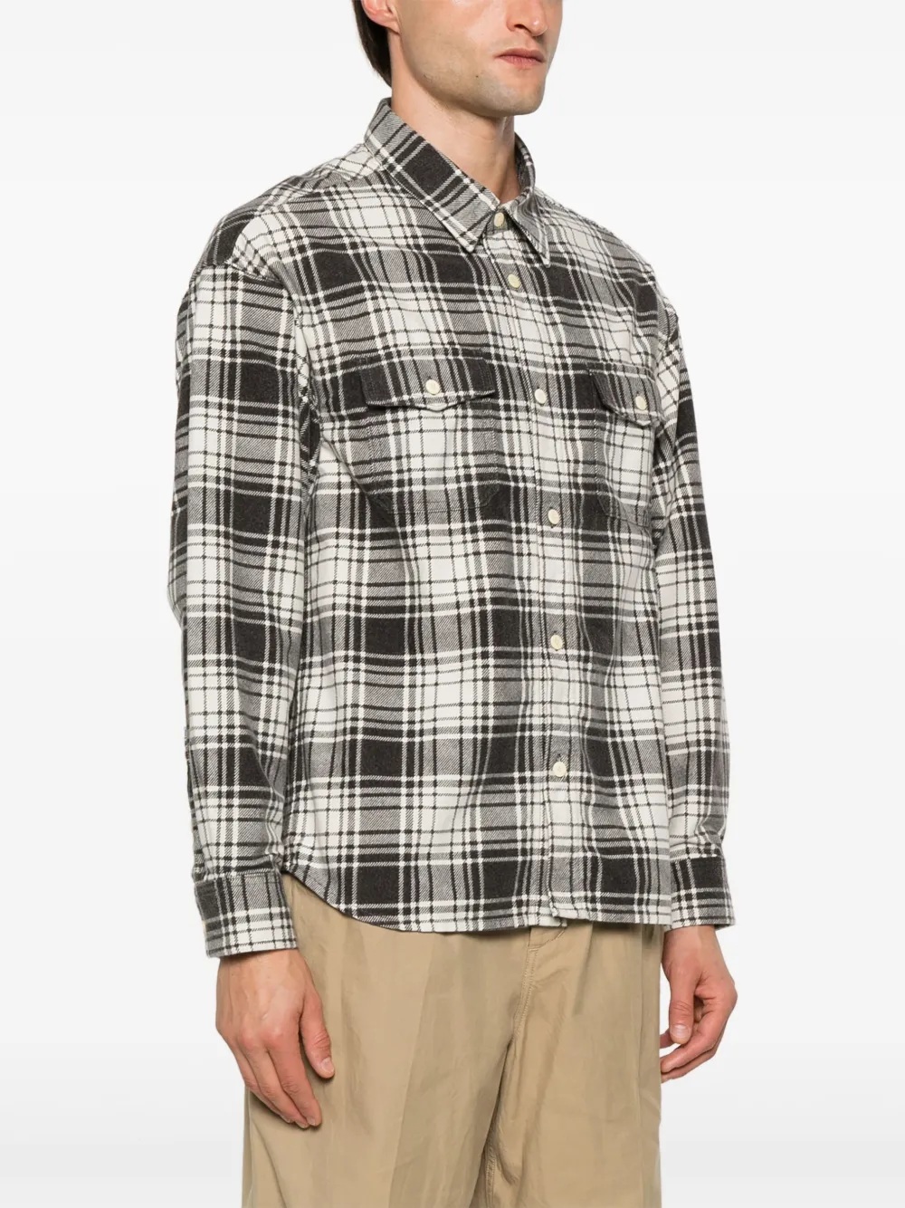 LAST PCS: VISVIM PIONEER CHECK L/S - BLACK PRE ORDER ITEM (預訂中)