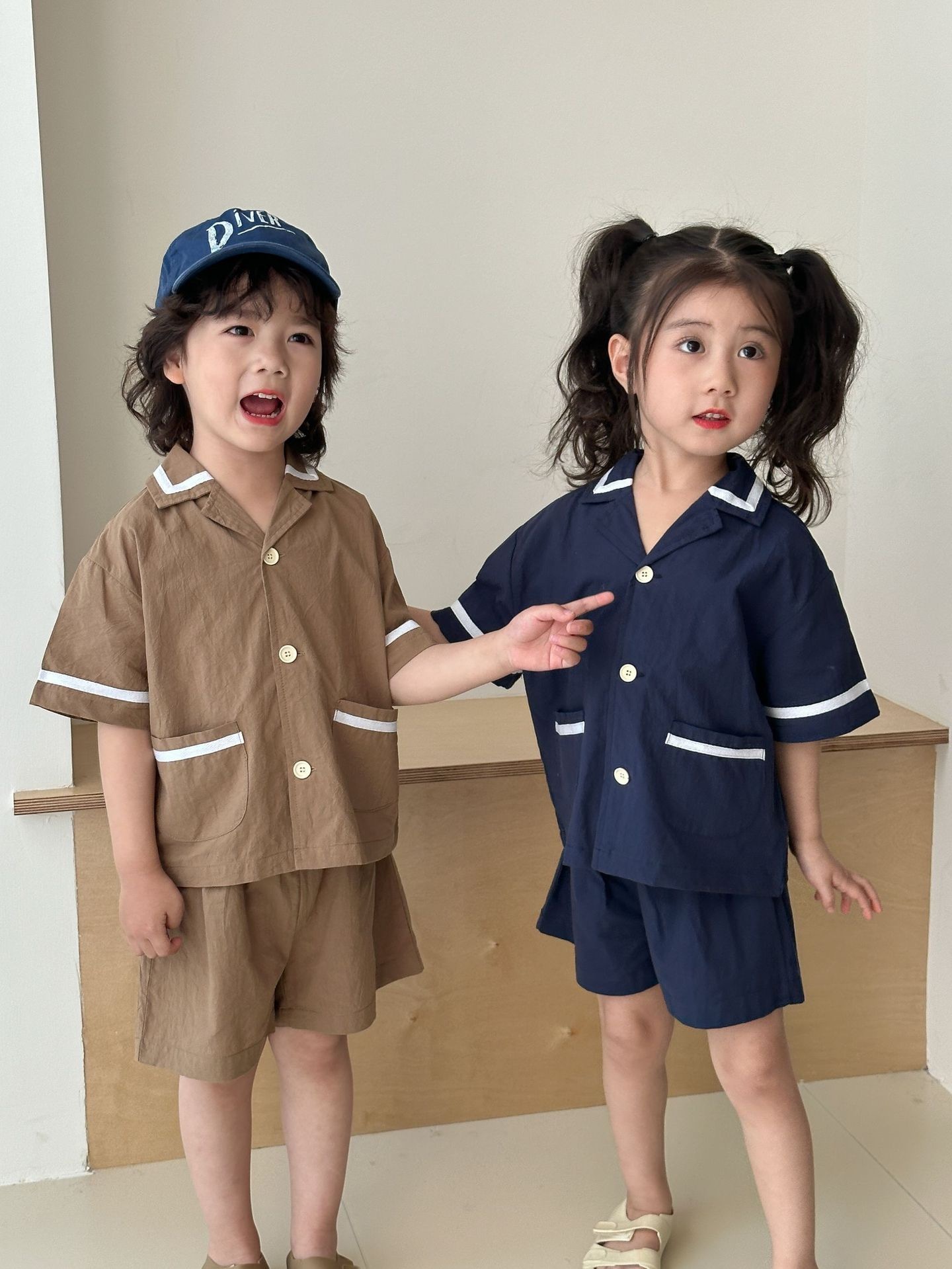 兄弟姐妹一起穿_純棉學院風套裝