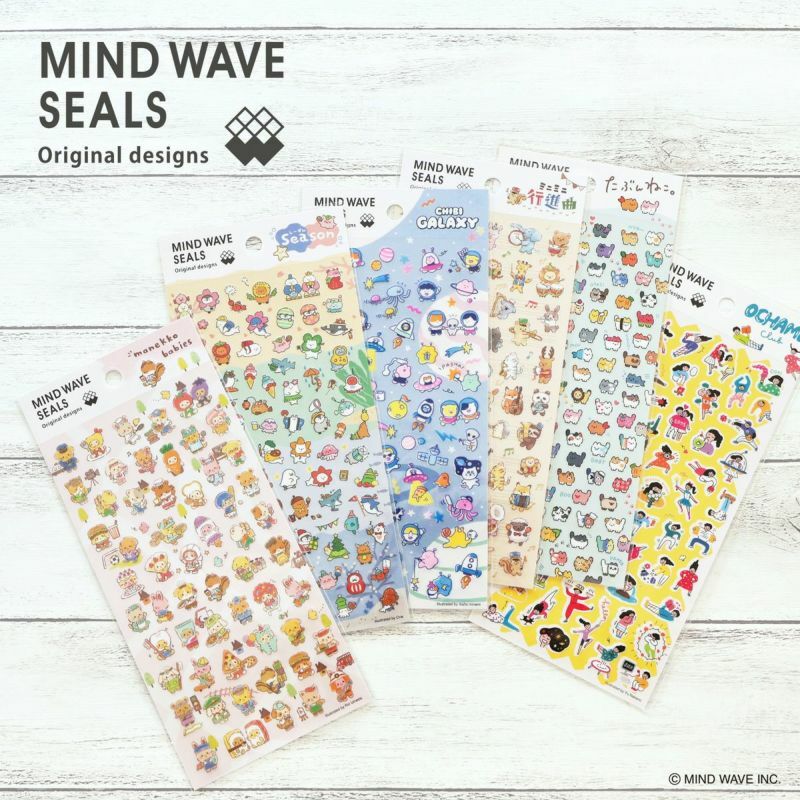 日本MIND WAVE．MW手帳裝飾透明PET貼紙  共四款