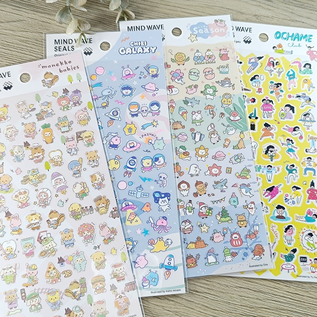 日本MIND WAVE．MW手帳裝飾透明PET貼紙  共四款