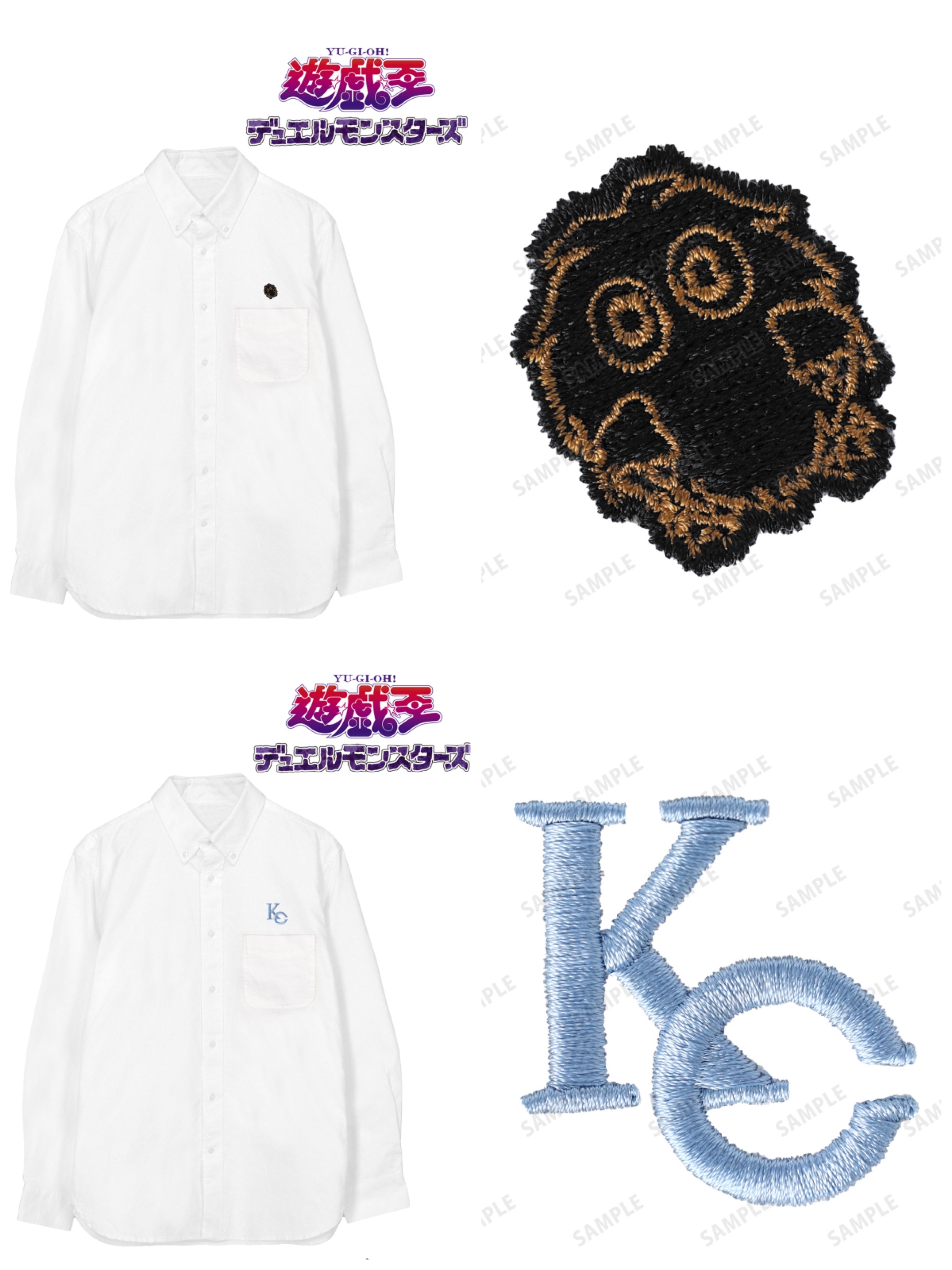 AB78240 Pbandai 預訂 2025/10月 遊☆戯☆王デュエルモンスターズ オックスフォードワンポイント刺繍シャツ ユニセックス