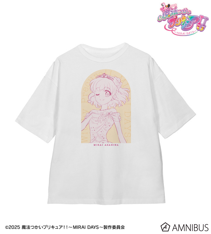 AB77210 預訂 2025/8月 魔法つかいプリキュア！！～MIRAI DAYS～ 描き下ろし カラードレスver. BIGシルエットＴシャツ/ユニセックス