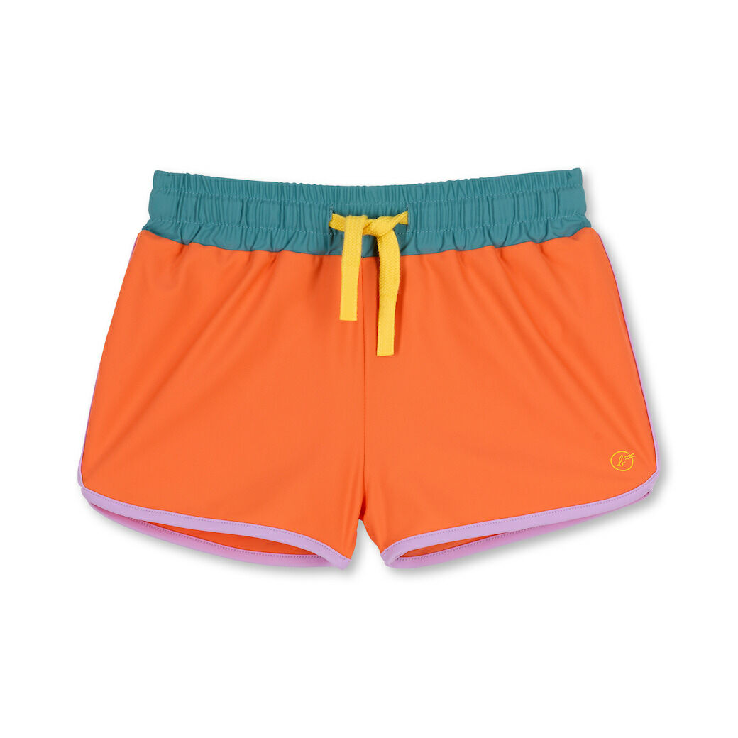 柑橘橙 | 海廢再生 抗UV兒童防曬游泳短褲