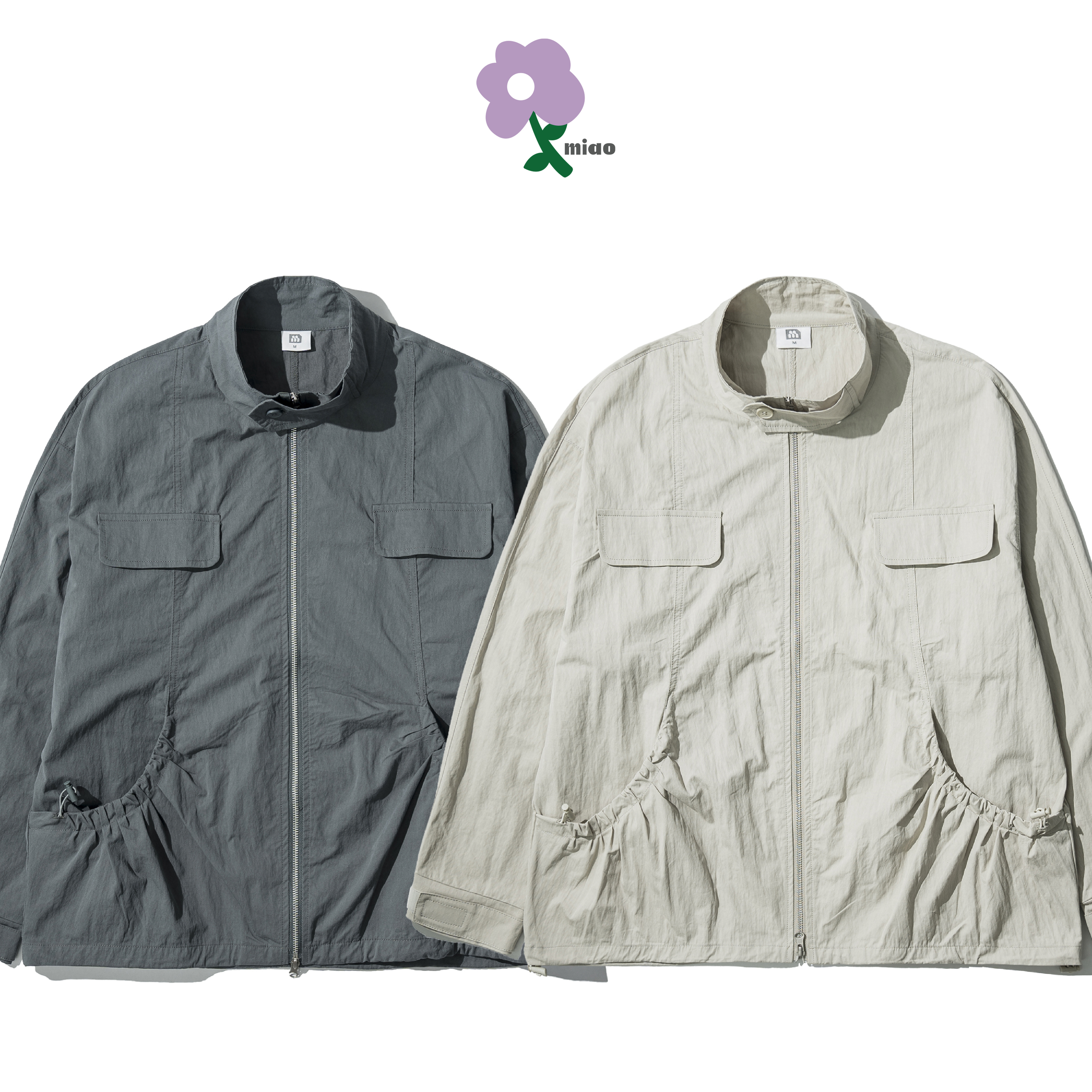AGILITY MIAO Gathered Pleats Harrington Jacket 女裝 抓皺 哈靈頓外套 [V08]