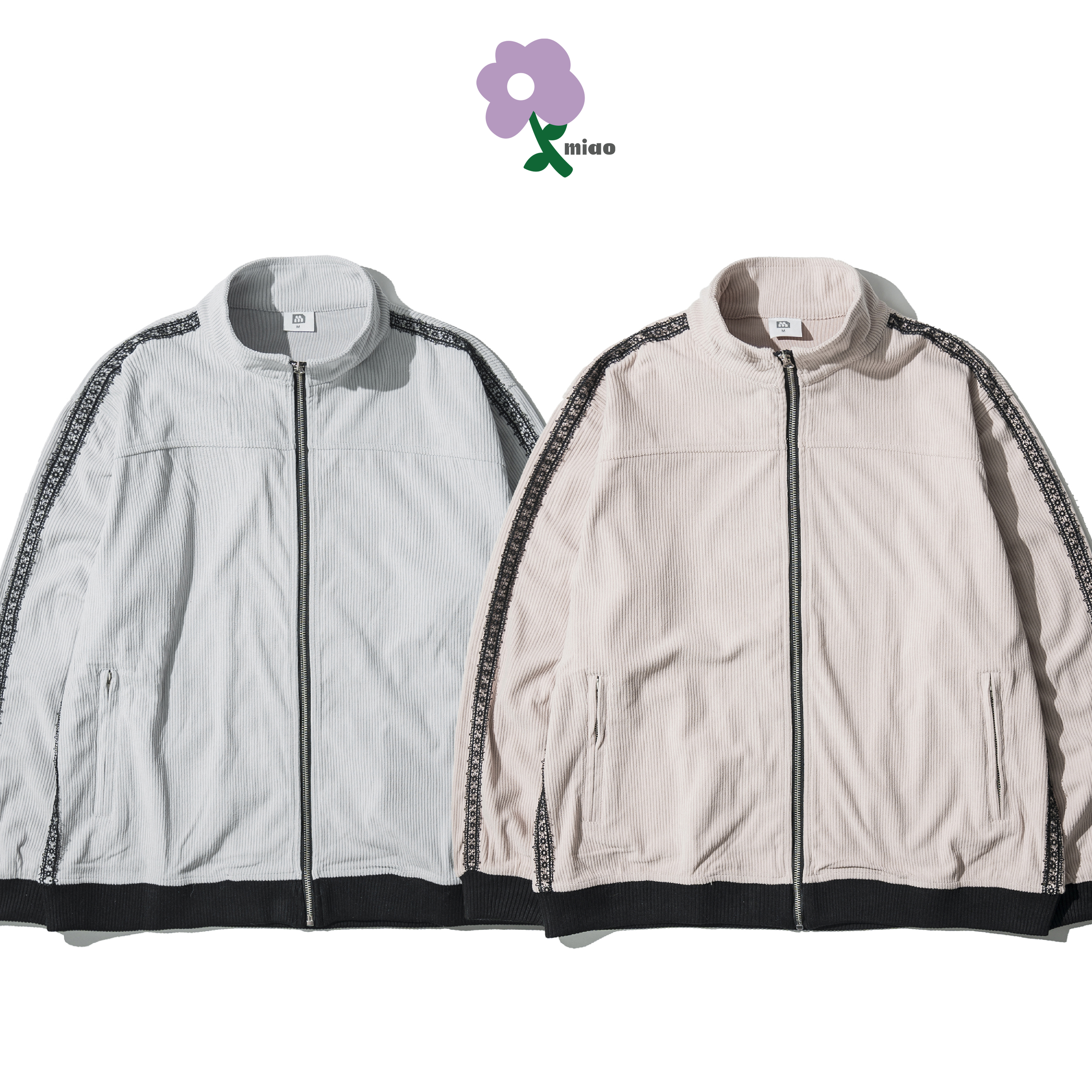 AGILITY MIAO Guipure Lace Track Jacket 女裝 蕾絲立領 燈芯絨 運動外套 [M-JK6]