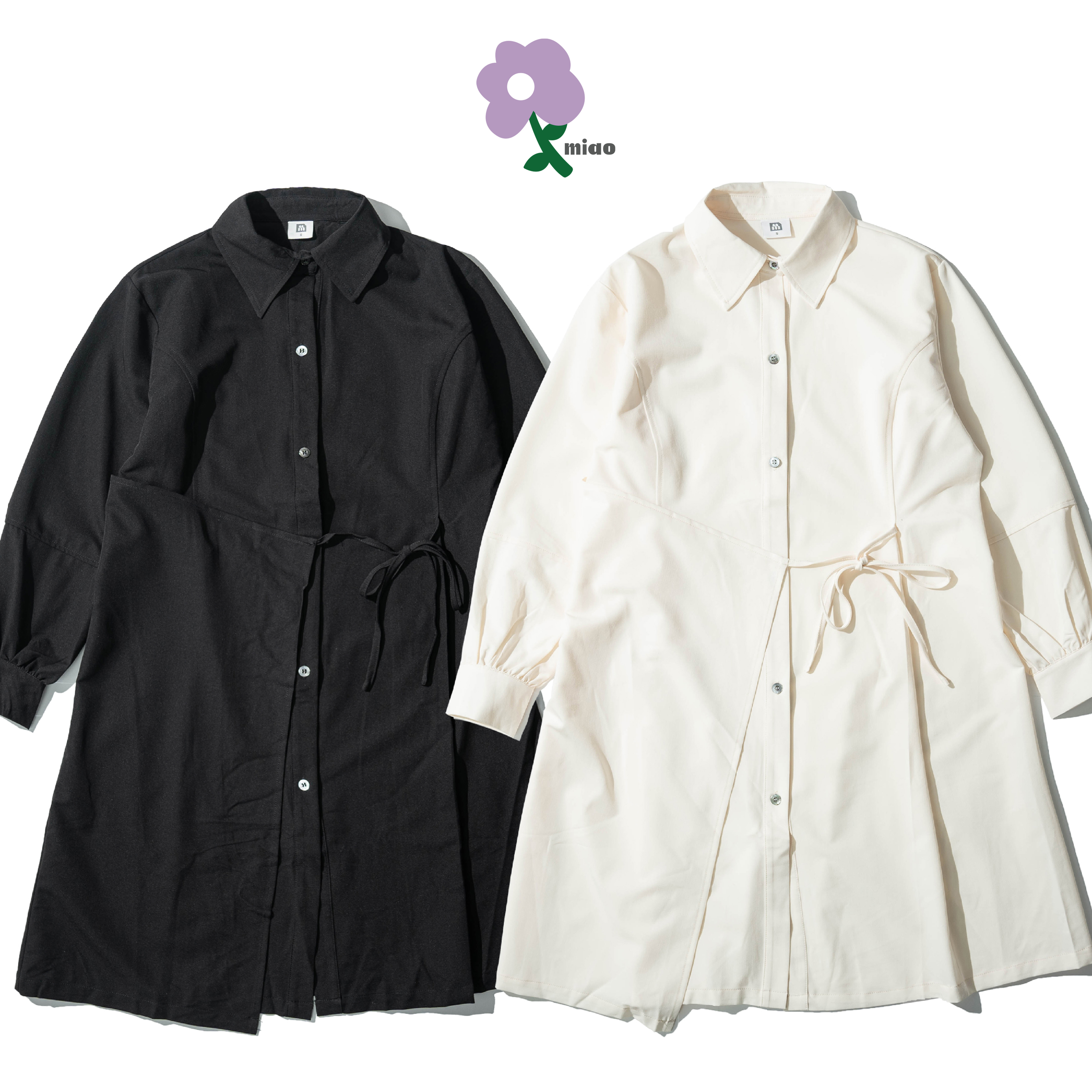 AGILITY MIAO 2WAY Long Shirt Dress 女裝 兩穿 綁帶襯衫 洋裝 [V05]