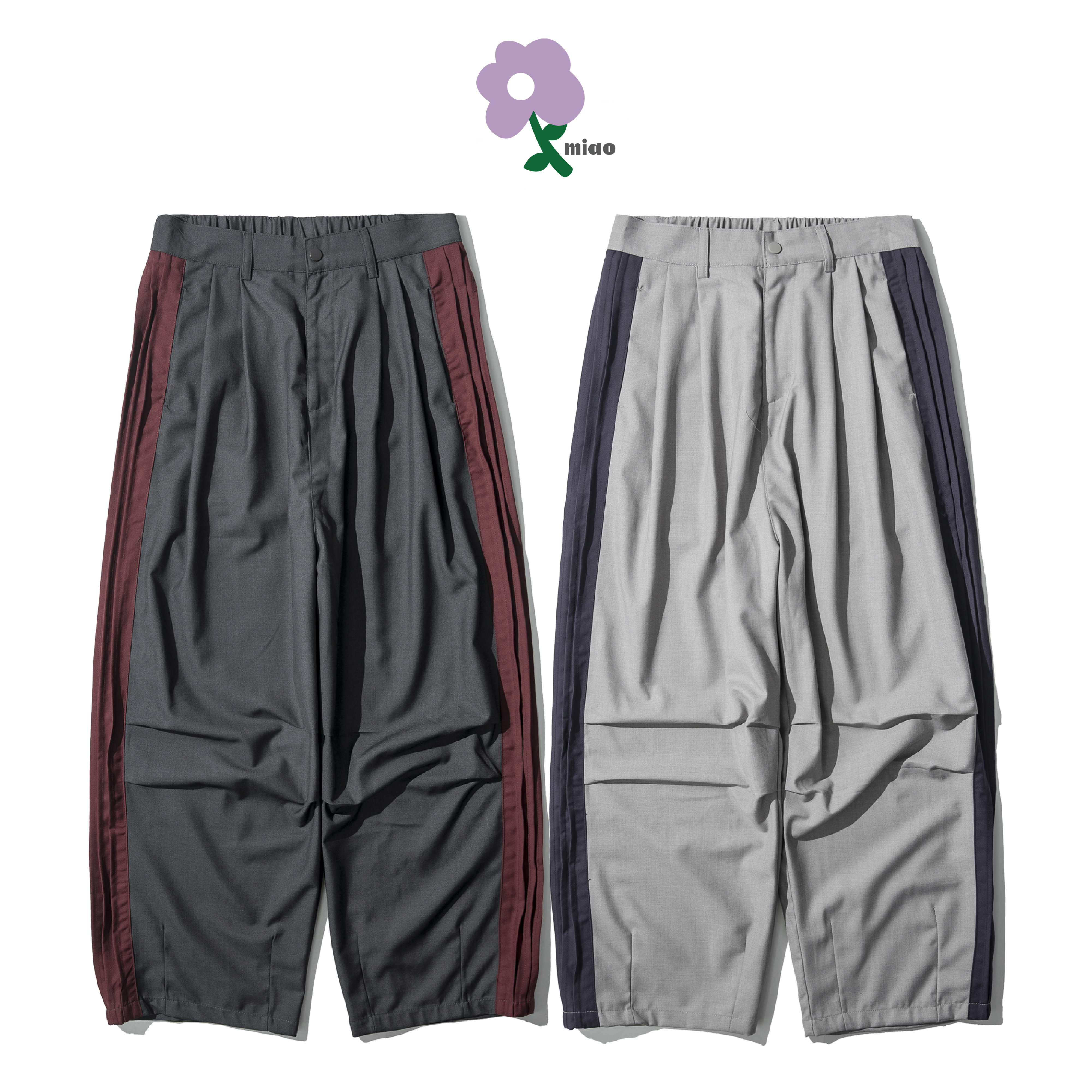 AGILITY MIAO Splice Straight Suit Pants 女裝 拼接 出芽 西裝長褲 [I-06]