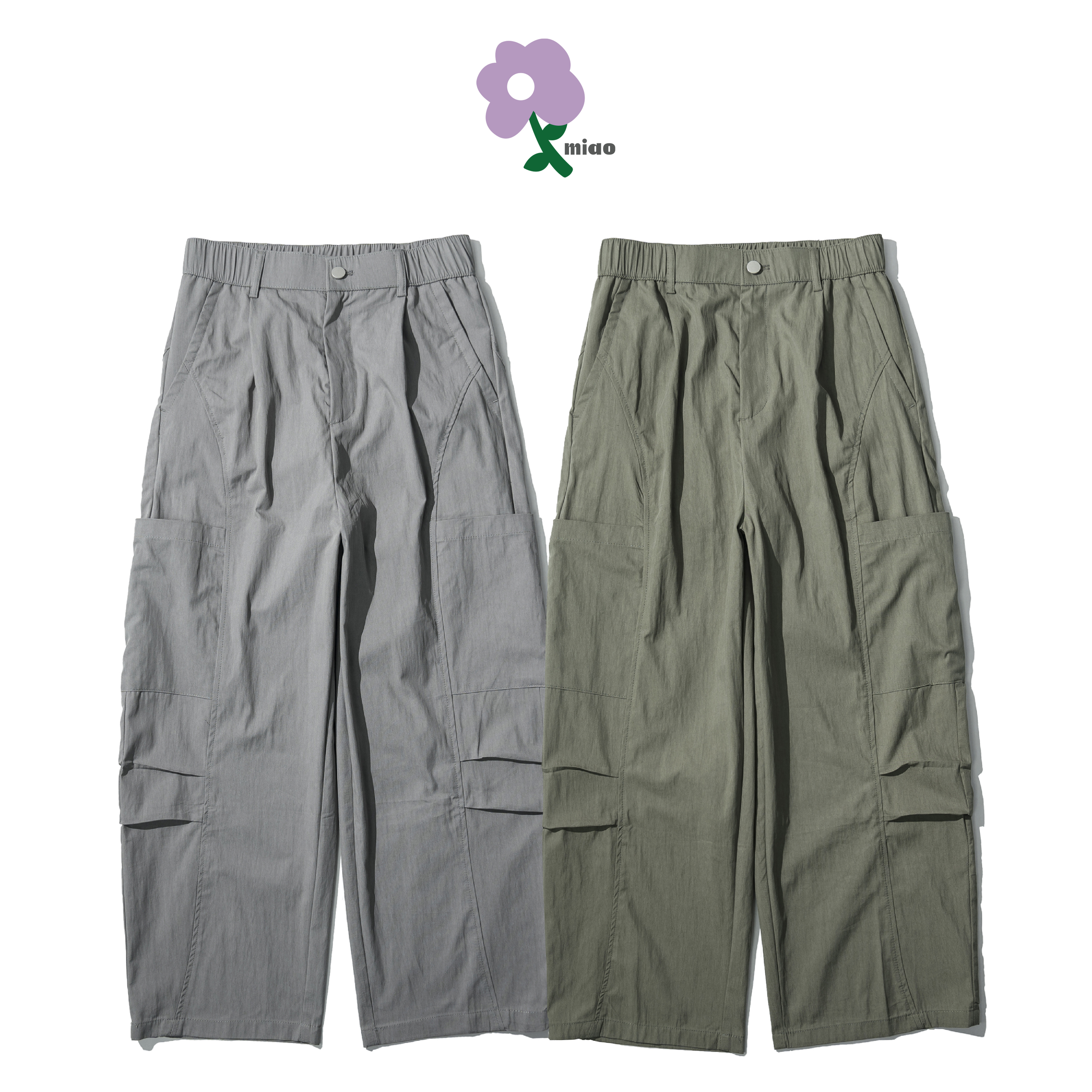 AGILITY MIAO Tailored Baggy Pants 女裝 尼龍 剪裁長褲 [V13]