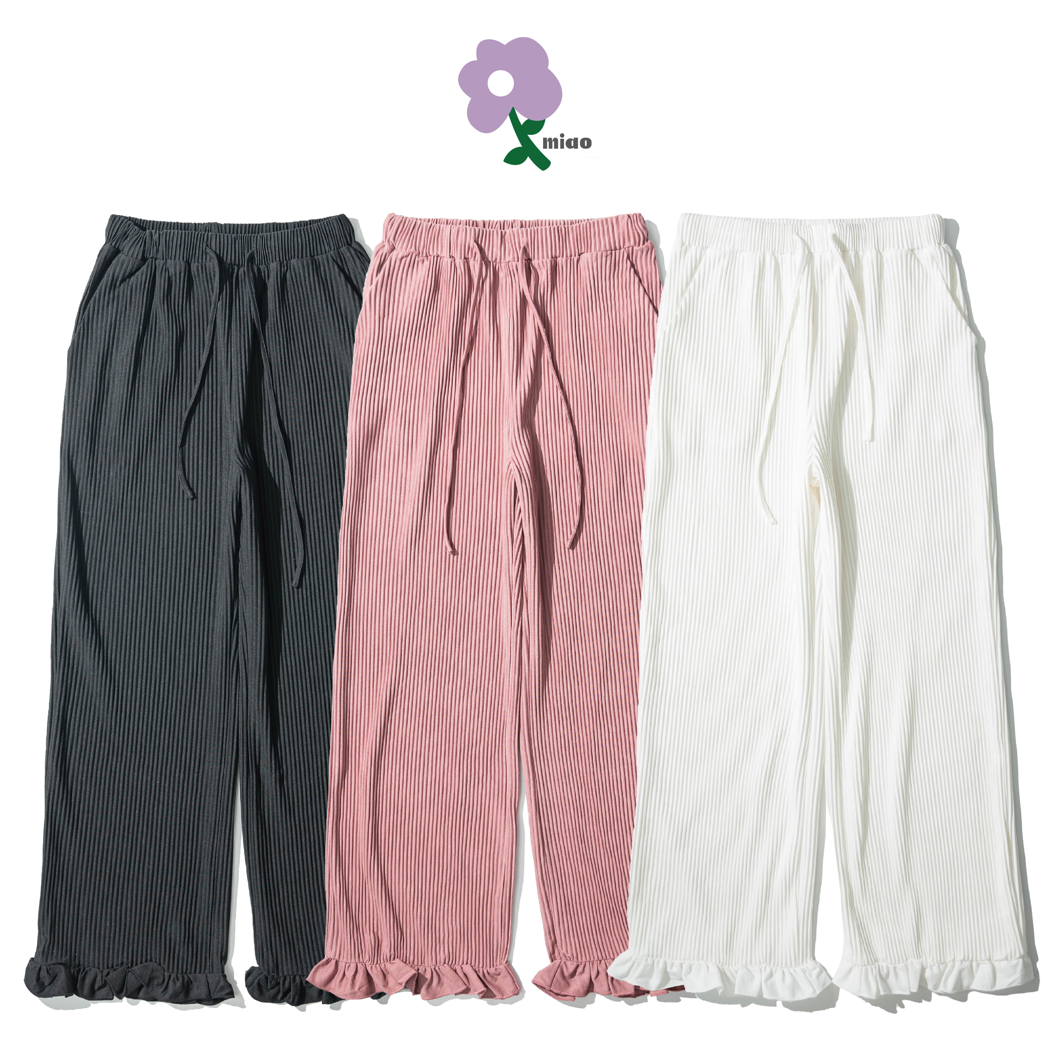 AGILITY MIAO Chiffon Pleated Pants 女裝 壓褶直筒 長褲 [M-AP6]