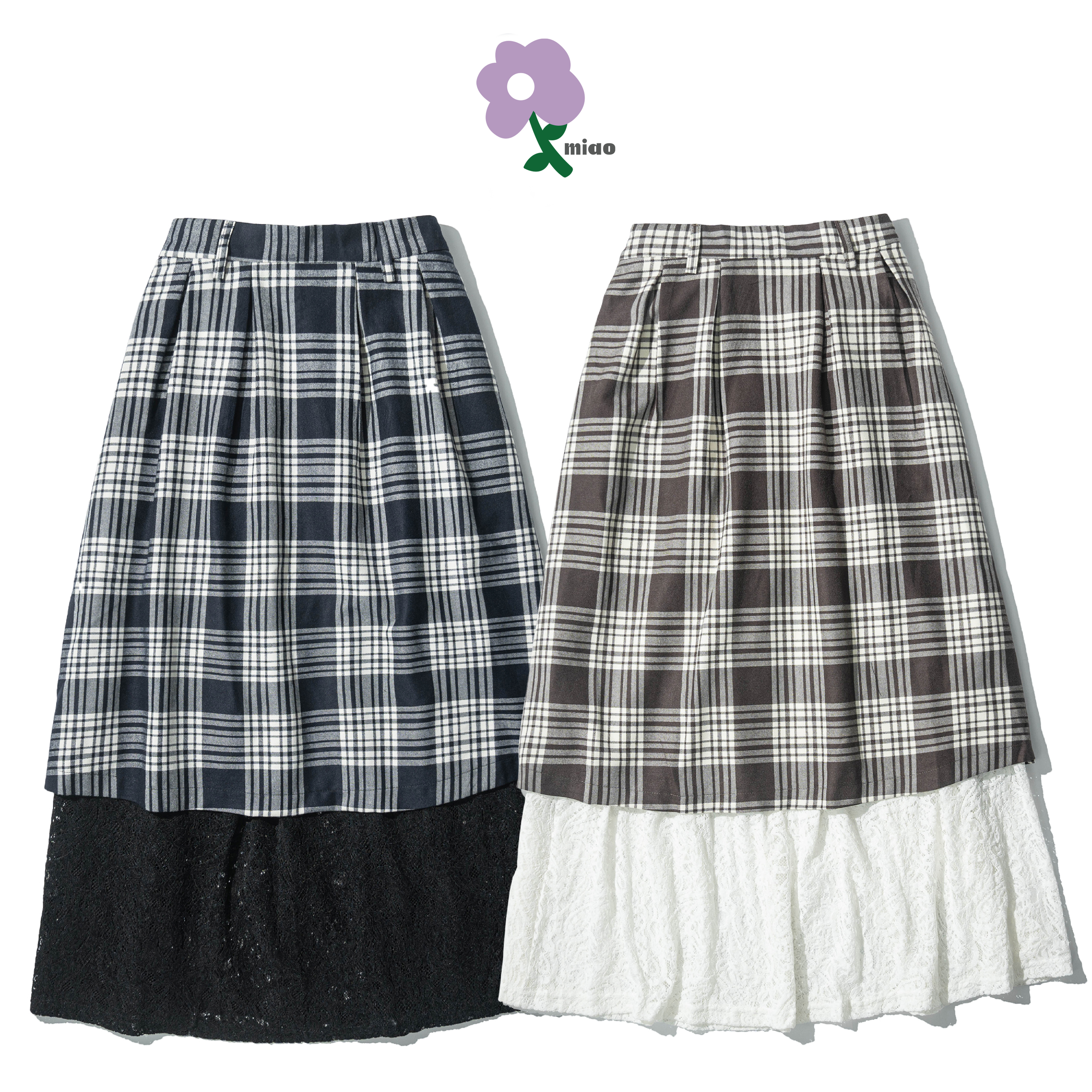 AGILITY MIAO Plaid Skirts 女裝 格紋 長裙 [M-SK9]