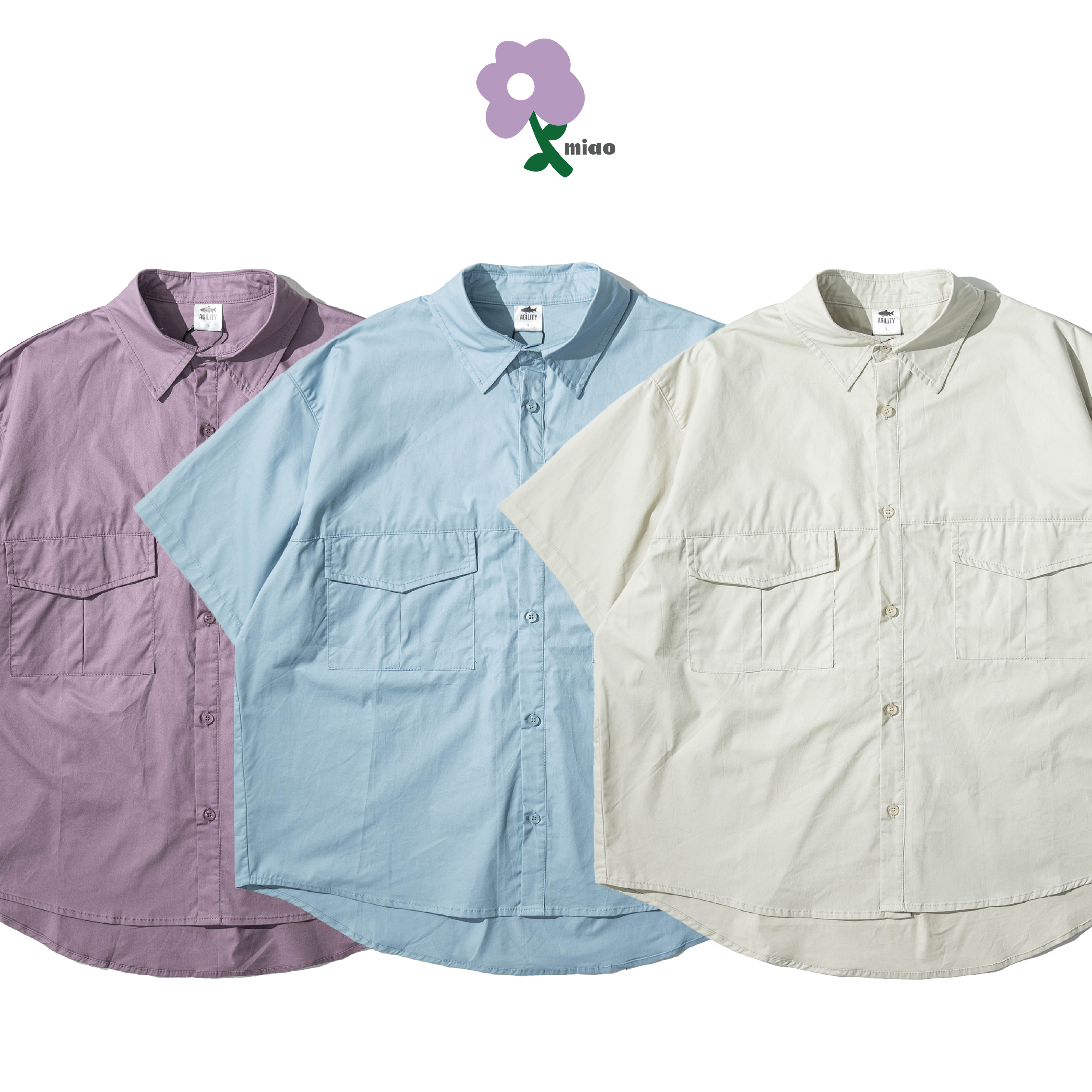 AGILITY MIAO Multi Pocket Shirts 女裝 多口袋 亮色 短袖襯衫 [M-SS04]