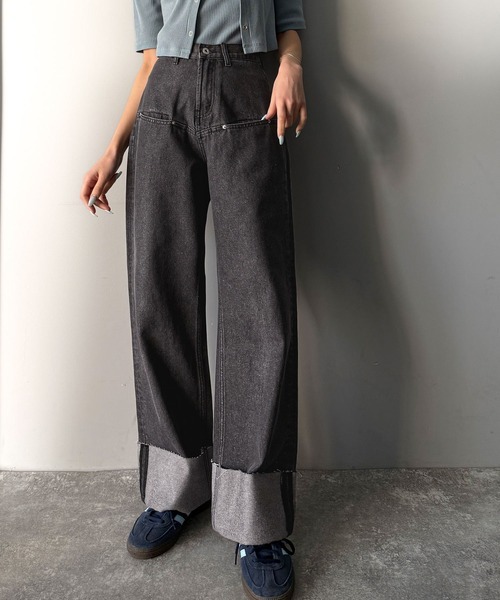 日本🇯🇵連線 JAVA 下擺反摺牛仔寬褲 直筒褲 牛仔褲3色 (任買兩件711免運)/預購