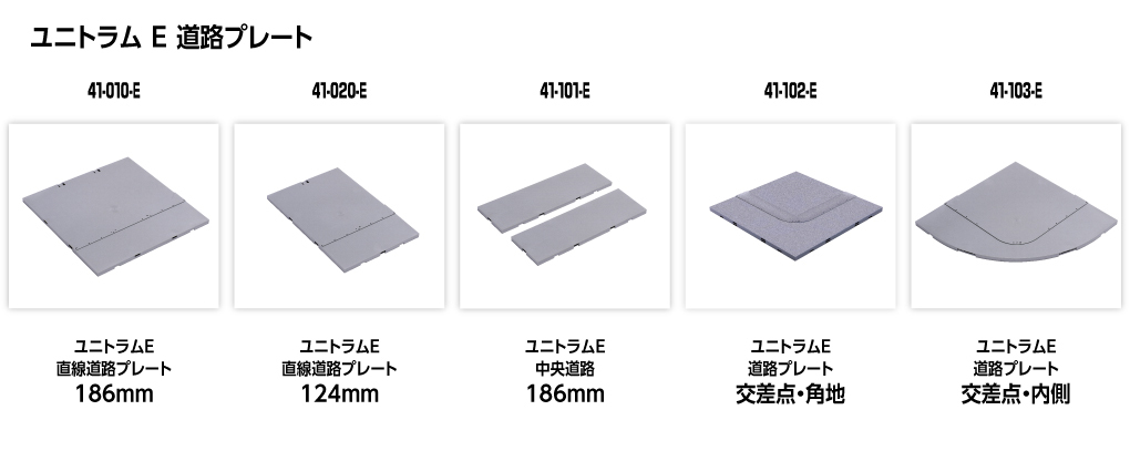 Kato 41-101-E N規 UNITRAM E 中央道路186mm.2入