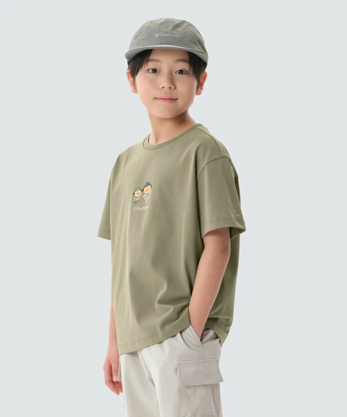 【OWN】Snow Peak X Kakao Friends KIDs 短袖上衣 兒童 小孩限定 露營 戶外 短TEE 綠色 白色