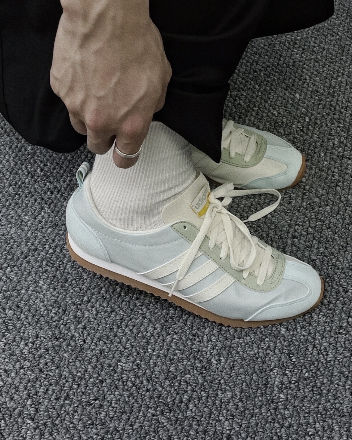 【現貨】Adidas VS JOG 2.0 海洋薄荷 帆布 麂皮 復古 德訓鞋 寶寶藍