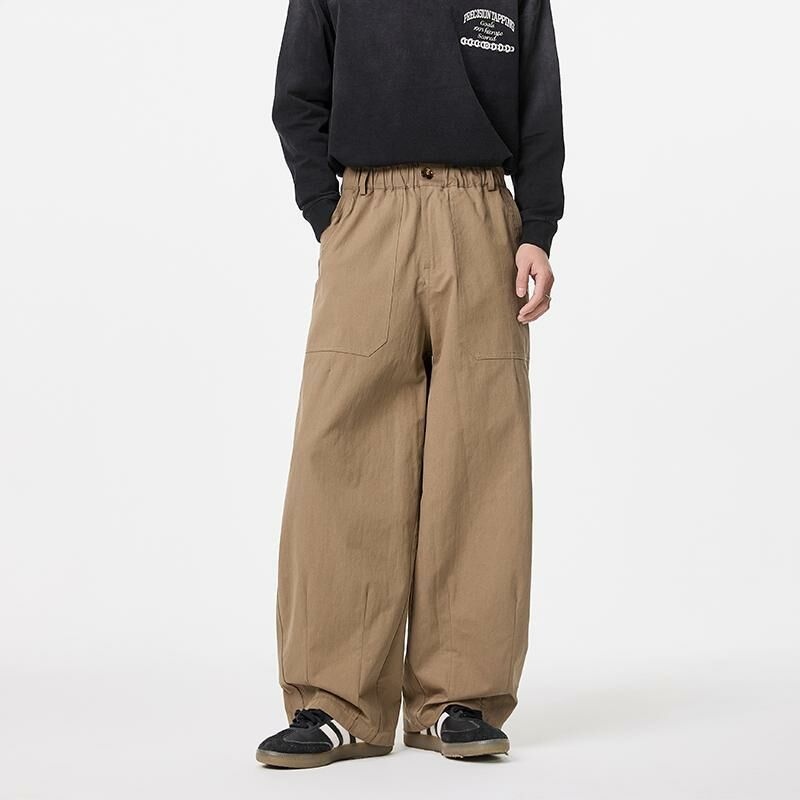 5M29 日系簡約素色直筒寬褲 兩色