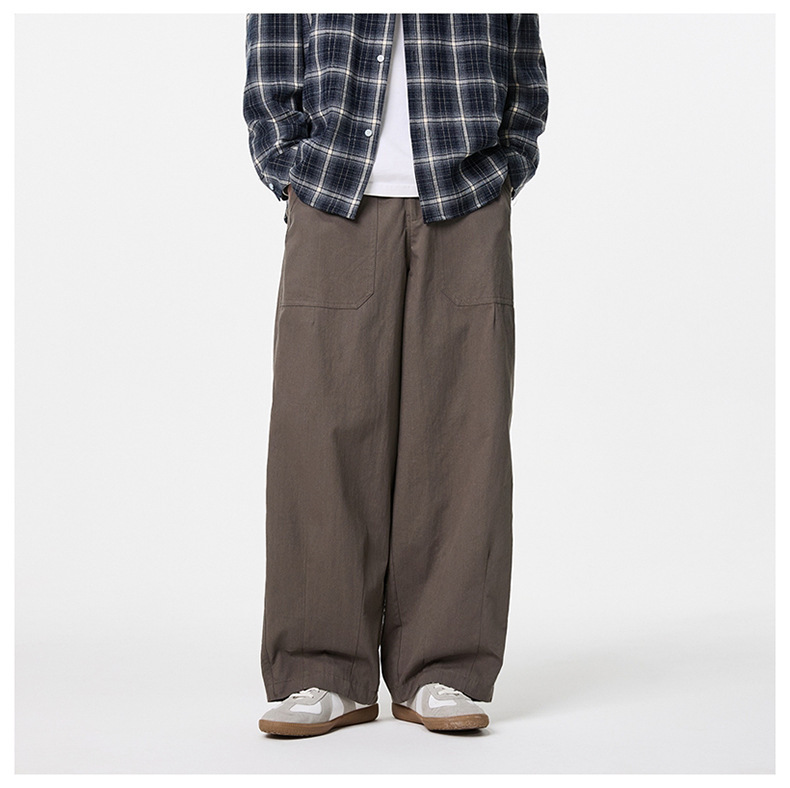 5M29 日系簡約素色直筒寬褲 兩色