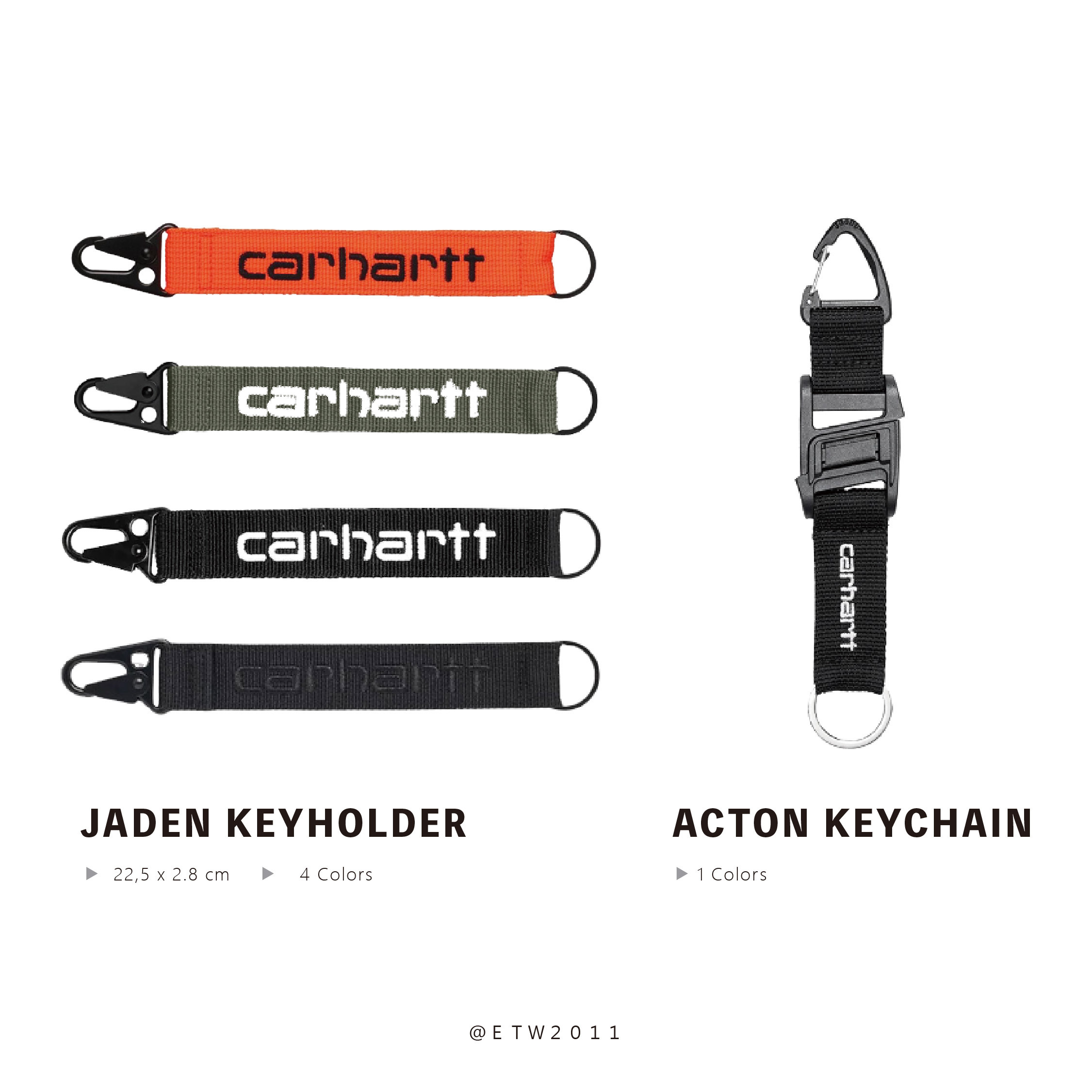 ☆ETW☆【EASY TO WEAR】歐版 CARHARTT WIP Jaden keyholder 鑰匙圈 現貨 黑 橘