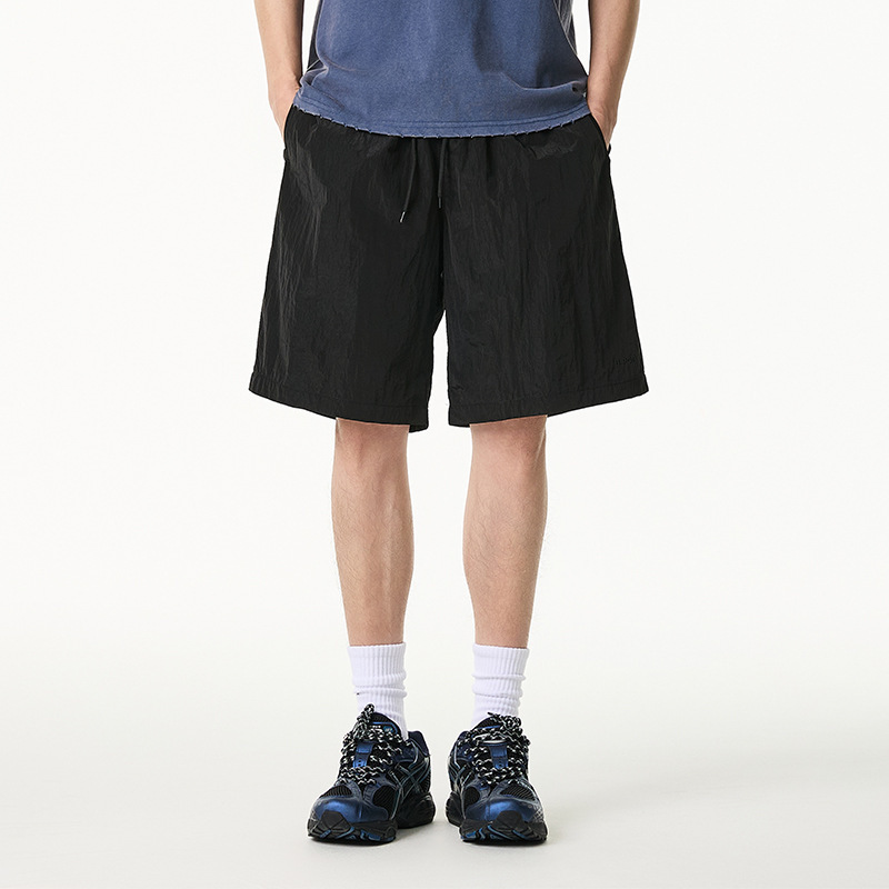 5M24 日系復古素色直筒休閒短褲 三色