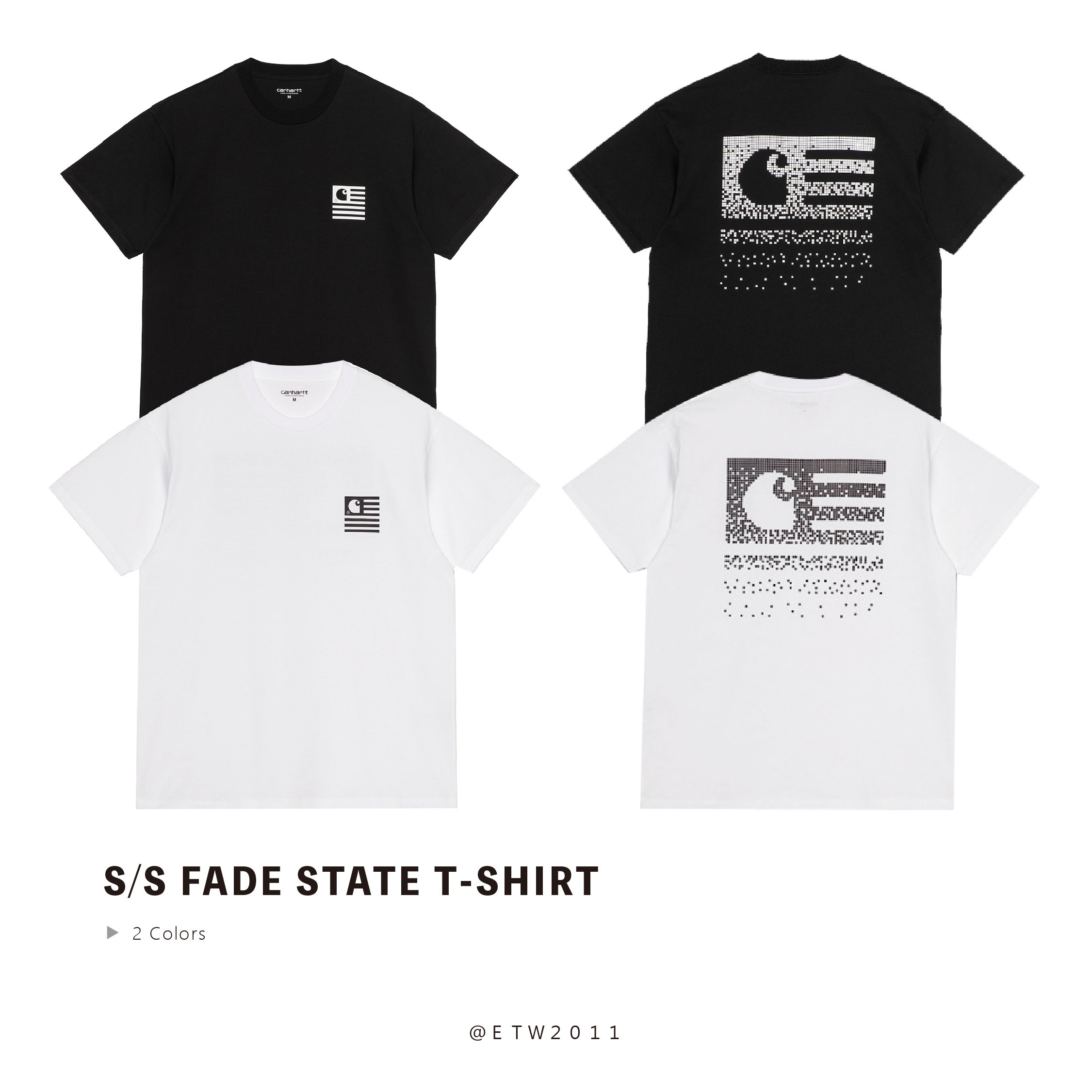 ☆ETW☆【EASY TO WEAR】歐版 CARHARTT WIP S/S FADE STATE T-SHIRT 國旗 短T