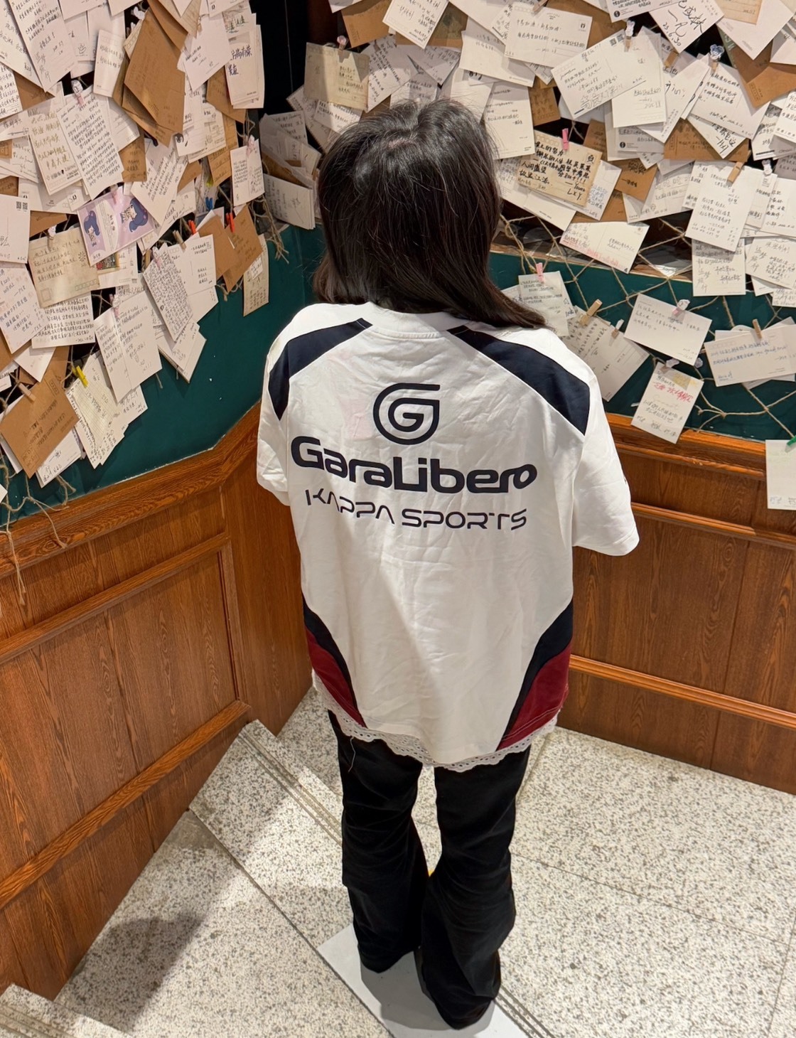 Kappa 1916 美式機車風短袖T恤（白）