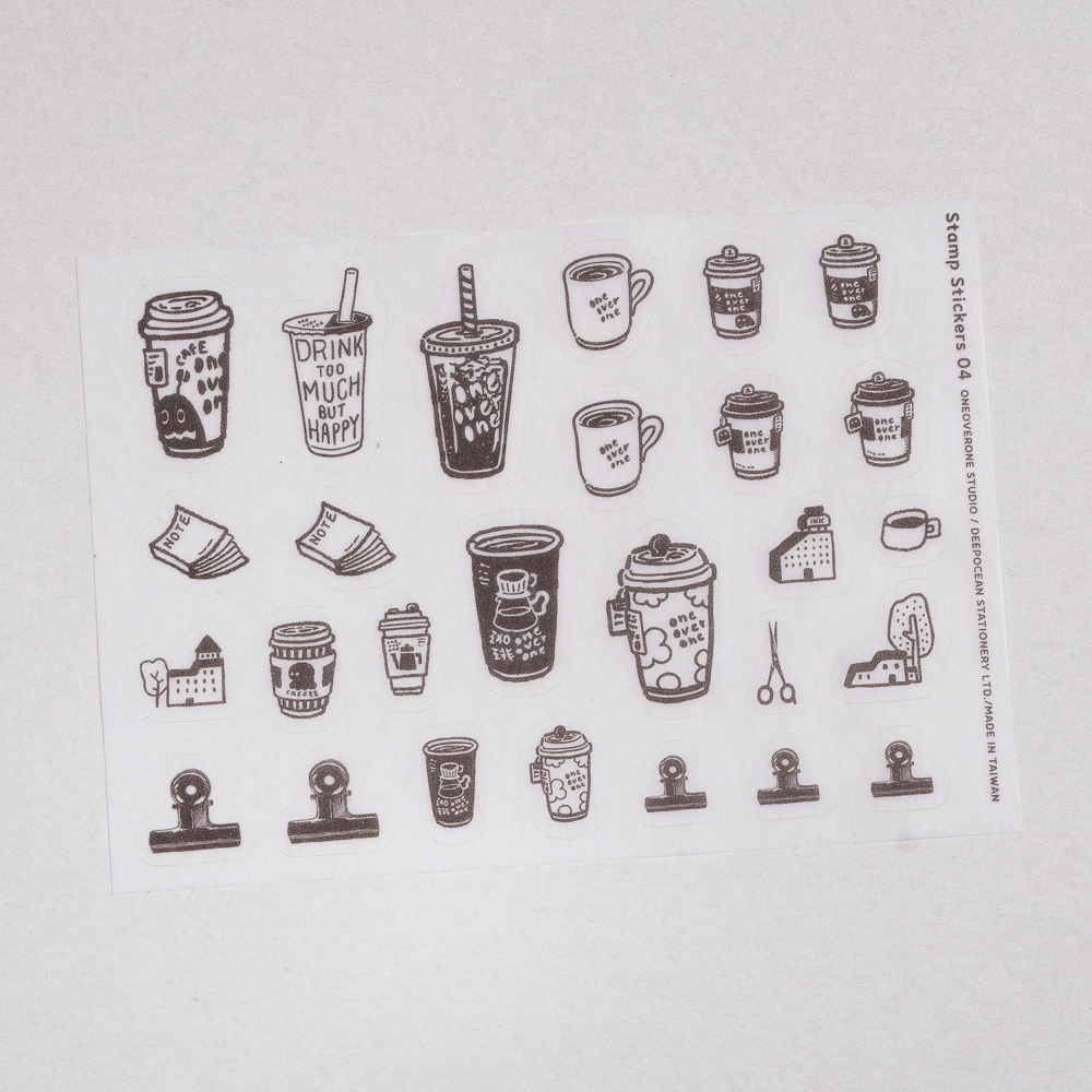 膠版印章的和紙貼紙 04 / 一分之一工作室 / TAIWAN