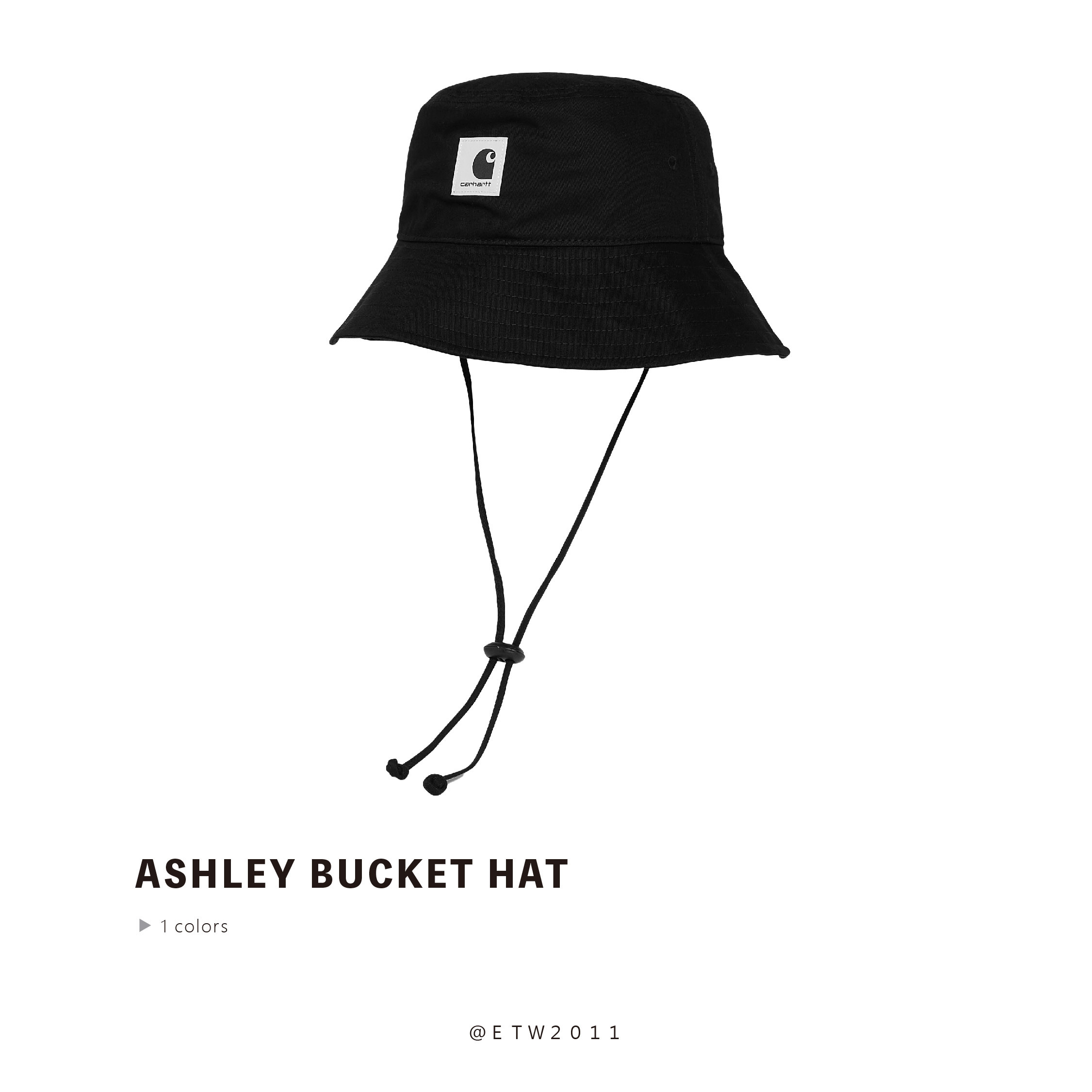☆ETW☆【EASY TO WEAR】CARHARTT WIP Ashley Bucket Hat 漁夫帽 戶外 遮陽 卡哈 黑色