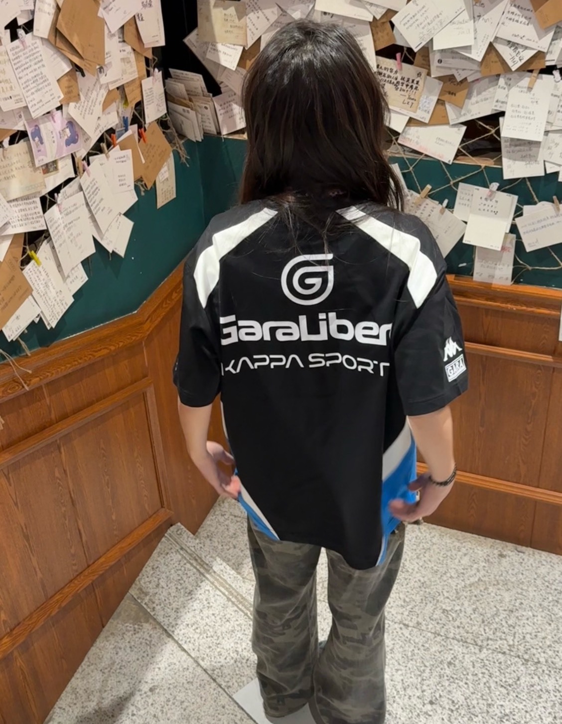 Kappa 1916 黑色機車風短袖T恤