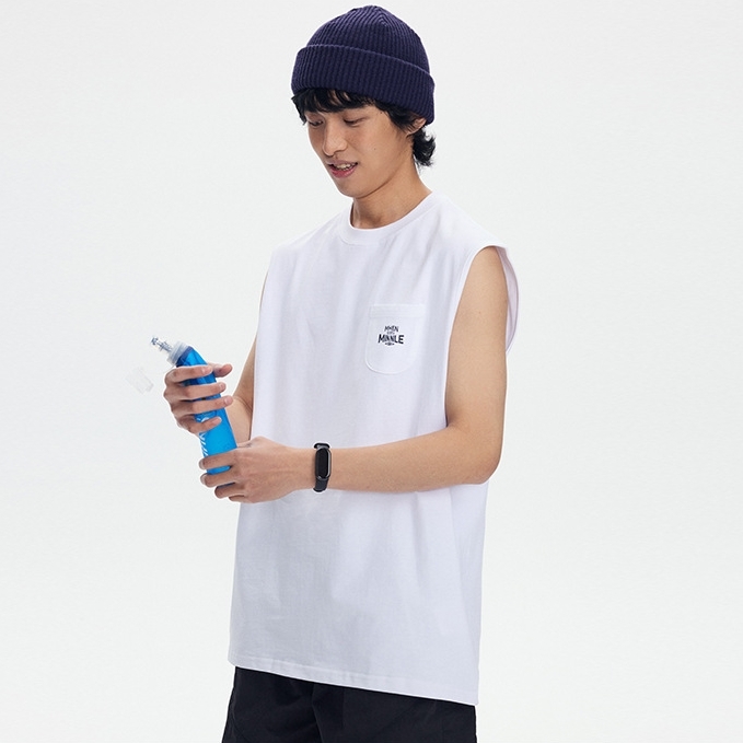 5M10 潮流感雙面印花無袖背心 三色