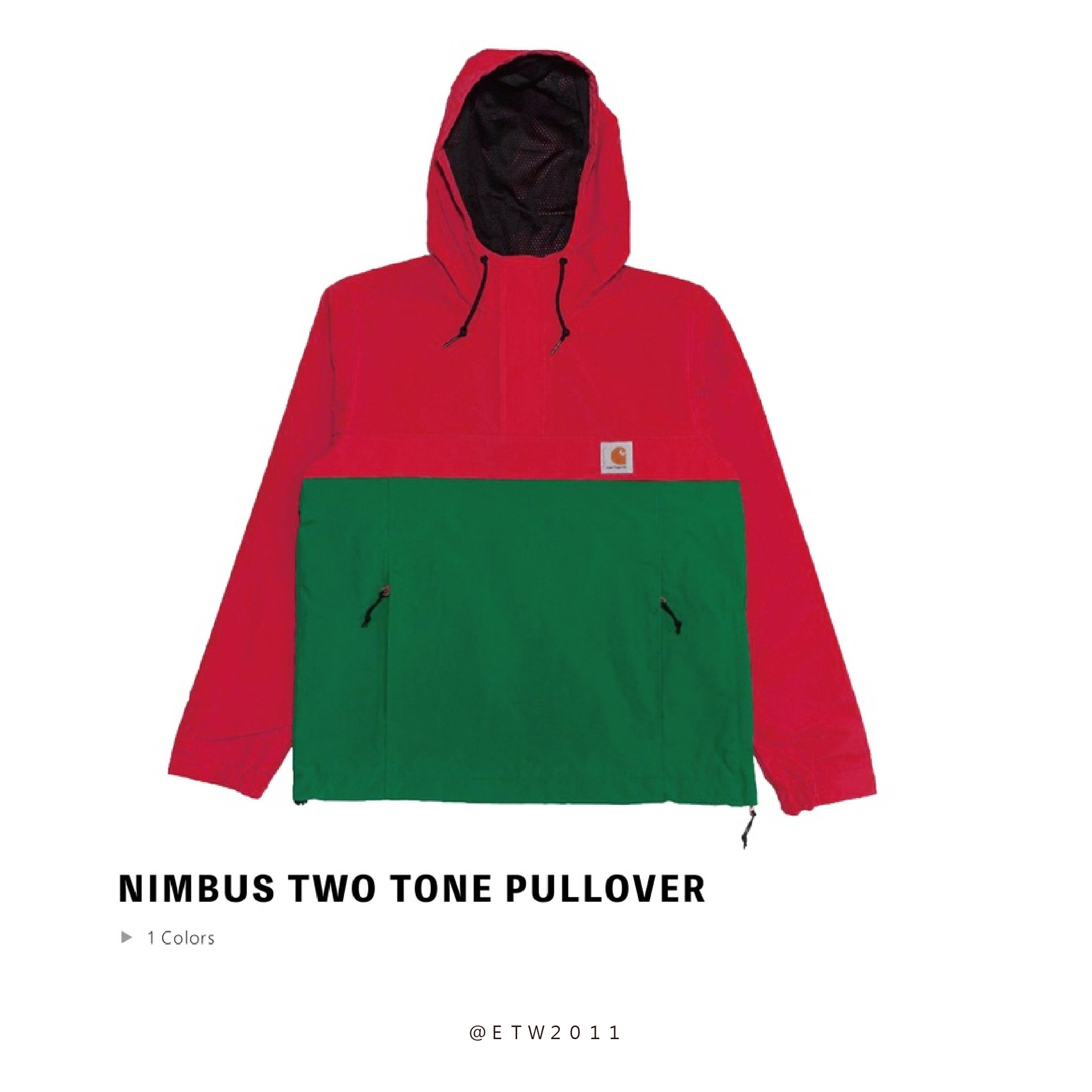 ☆ETW☆【EASY TO WEAR】歐版 CARHARTT WIP Nimbus Two Tone Pullover 衝鋒外套 歐版 現貨