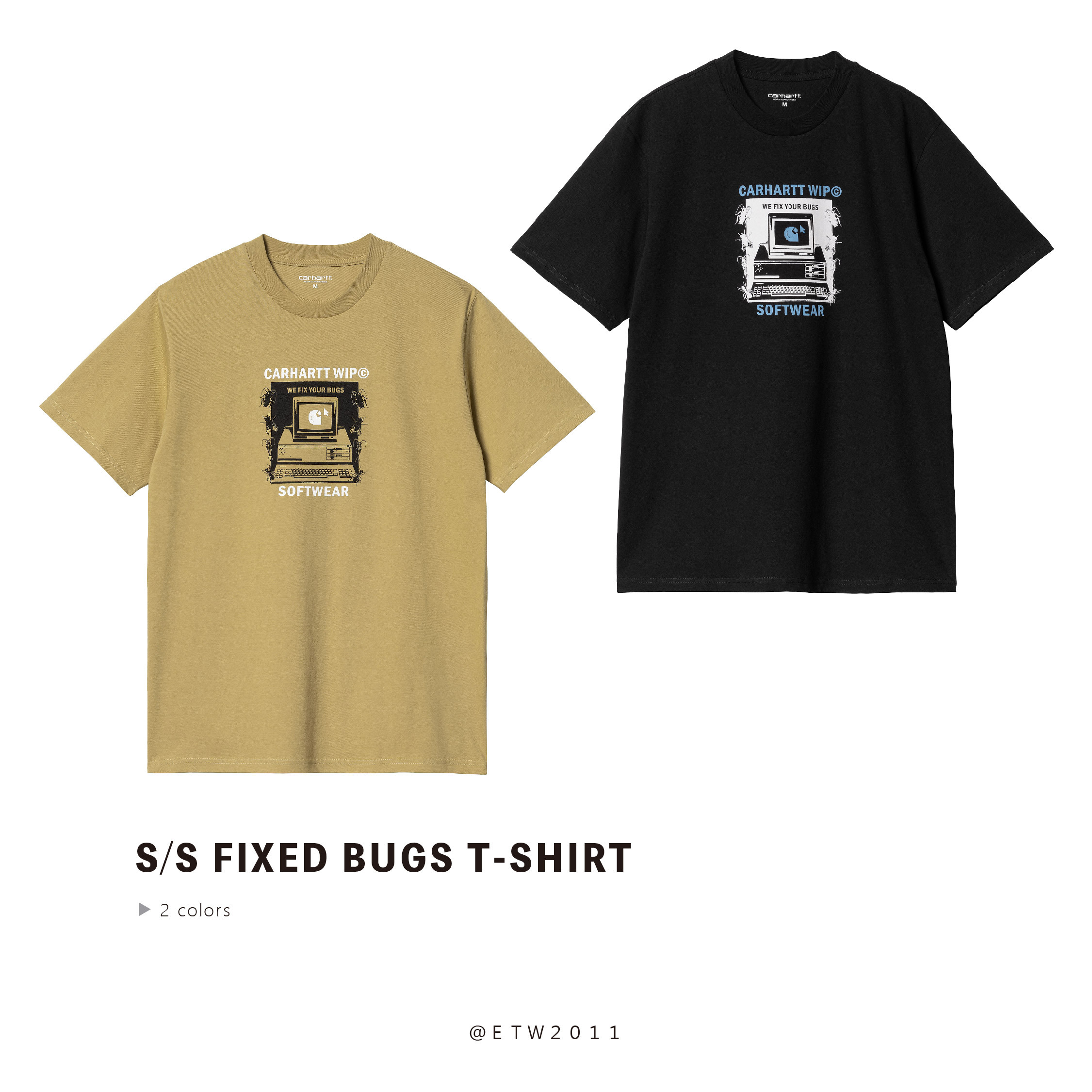 ☆ETW☆【EASY TO WEAR】CARHARTT WIP S/S Fixed Bugs T-Shirt 電腦 資訊 短T 卡哈