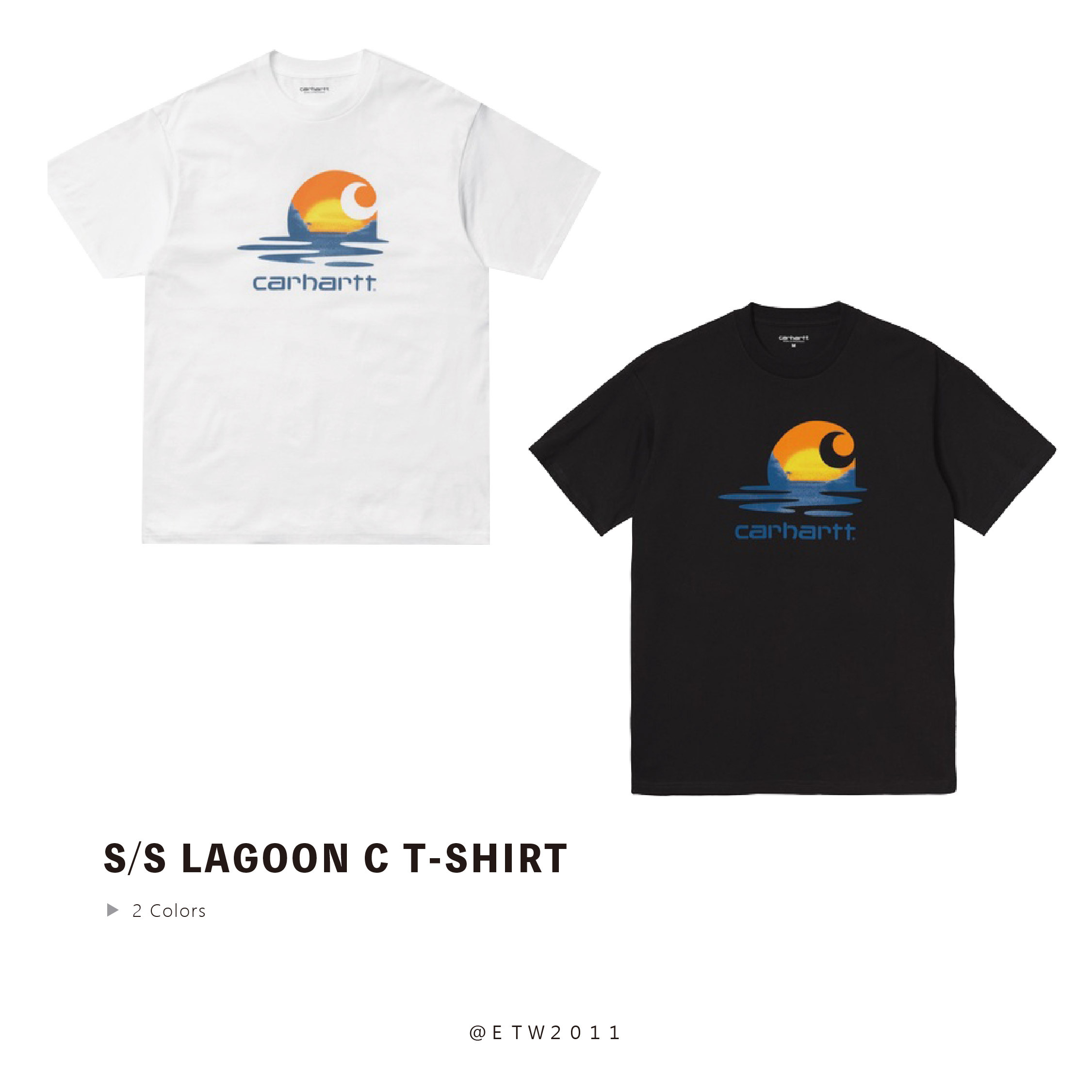 ☆ETW☆【EASY TO WEAR】歐版 CARHARTT WIP S/S Lagoon C T-shirt 瀉湖 夕陽 短袖 短T