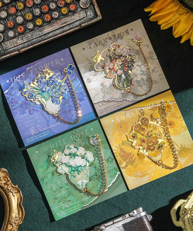 Van Gogh Floral Whispers Pendant Bookmark