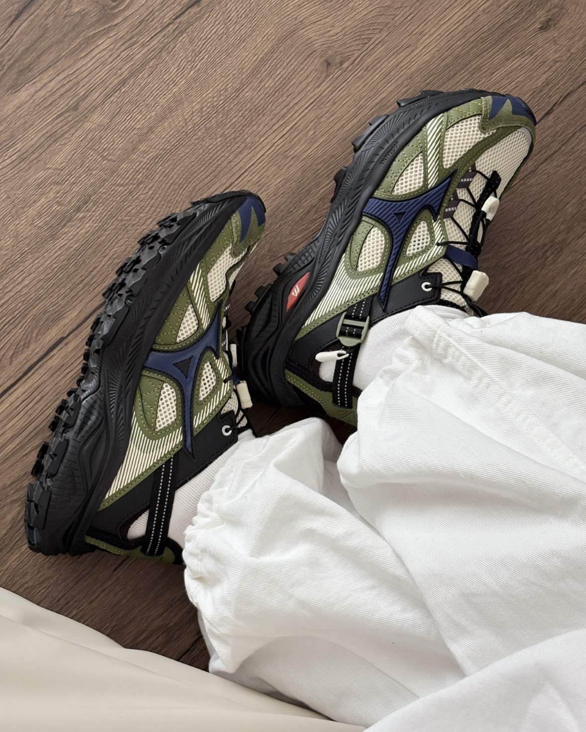 <男女穿都超帥😎>Mizuno Racer Trail SE 戶外越野 機能 溯溪鞋 透氣 涼鞋 機能鞋  黑藍綠