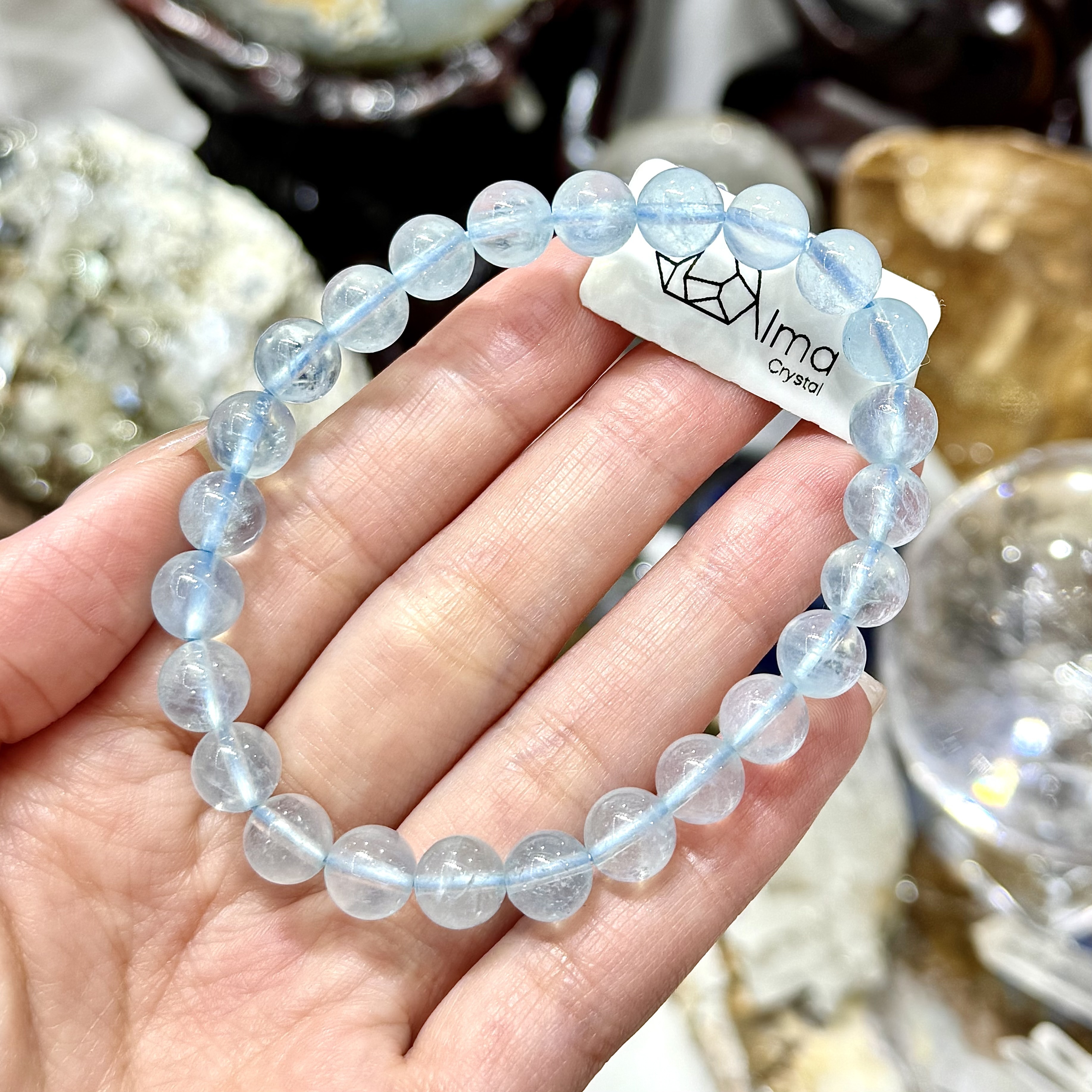 【改善溝通】海藍寶 8mm (編號0705)