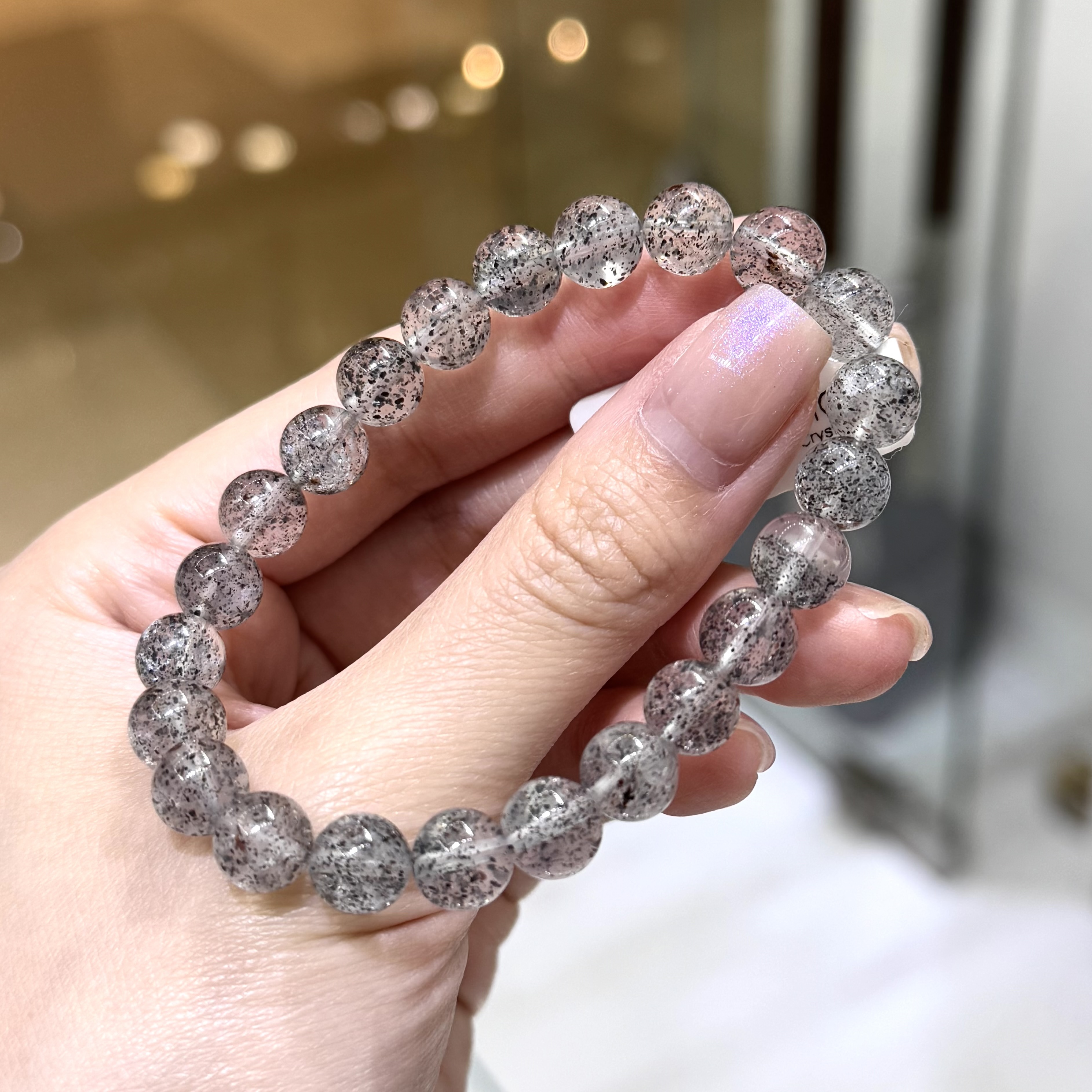 【平衡情緒】清晶黑雲母 8mm (編號0730)