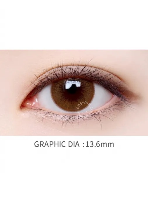 [月拋] Lensme Velvet Pop Brown｜彩妝隱形眼鏡｜每盒2片