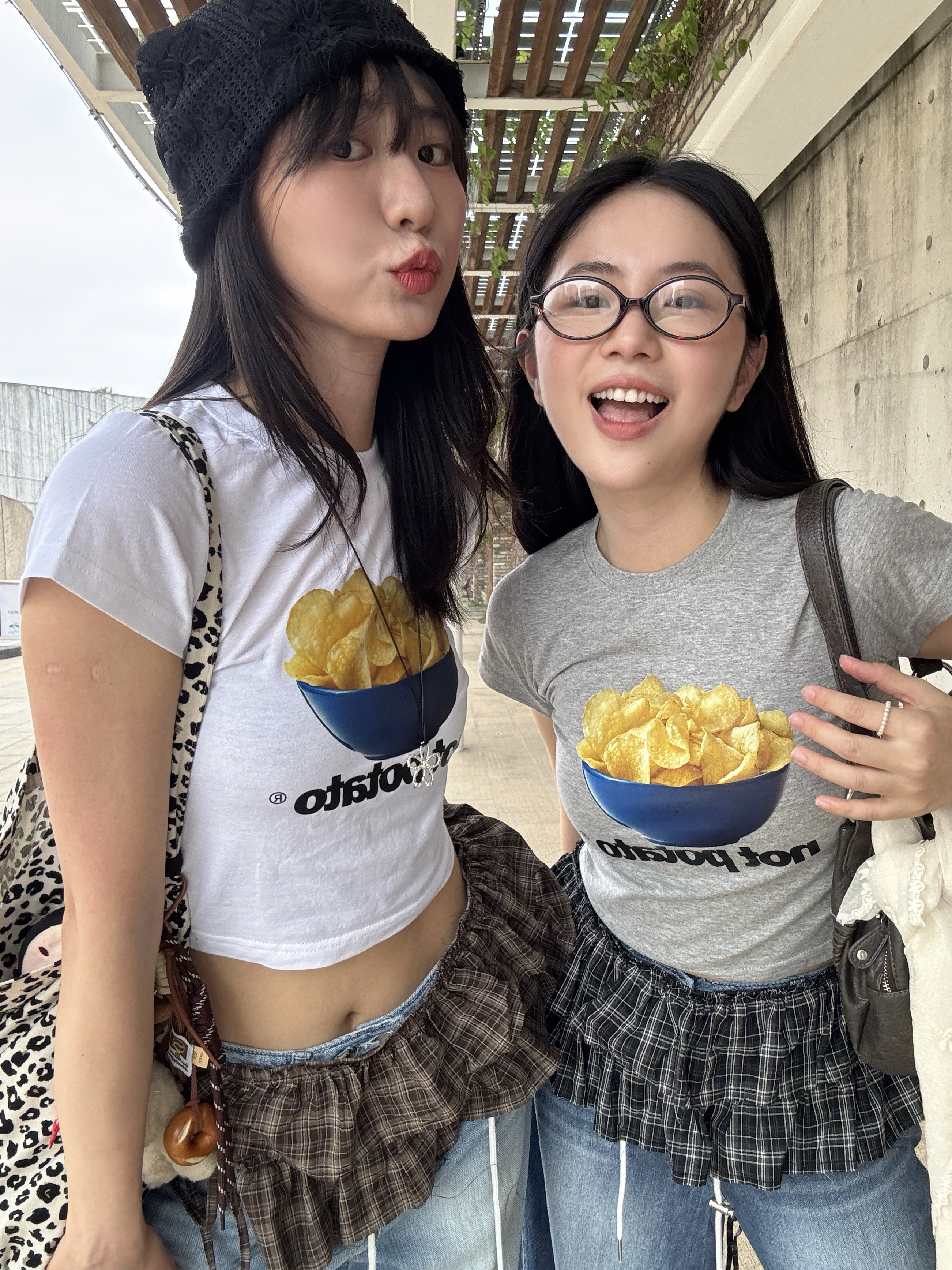 (訂購) 美式復古薯片短上衣 T0502 (白/灰/黑)