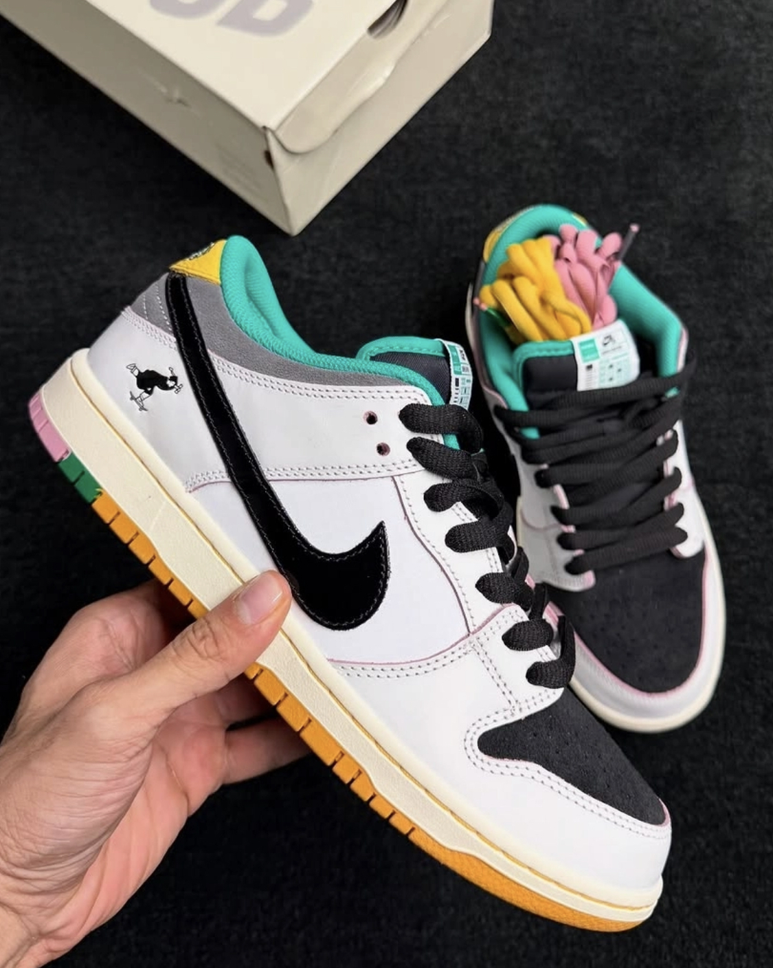 【APAIR】預購 CSEF x Nike Dunk Low SB 美國大學滑板教育基金會 聯名 白黑 滑板鞋 HJ4132-100