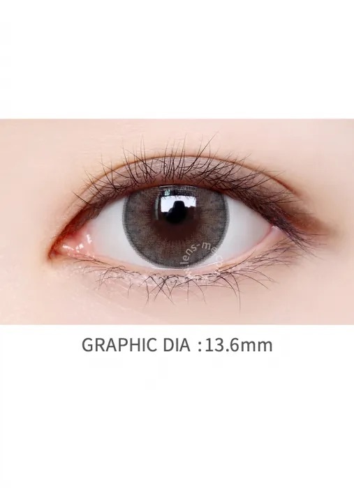 [月拋] Lensme Velvet Pop Gray｜彩妝隱形眼鏡｜每盒2片