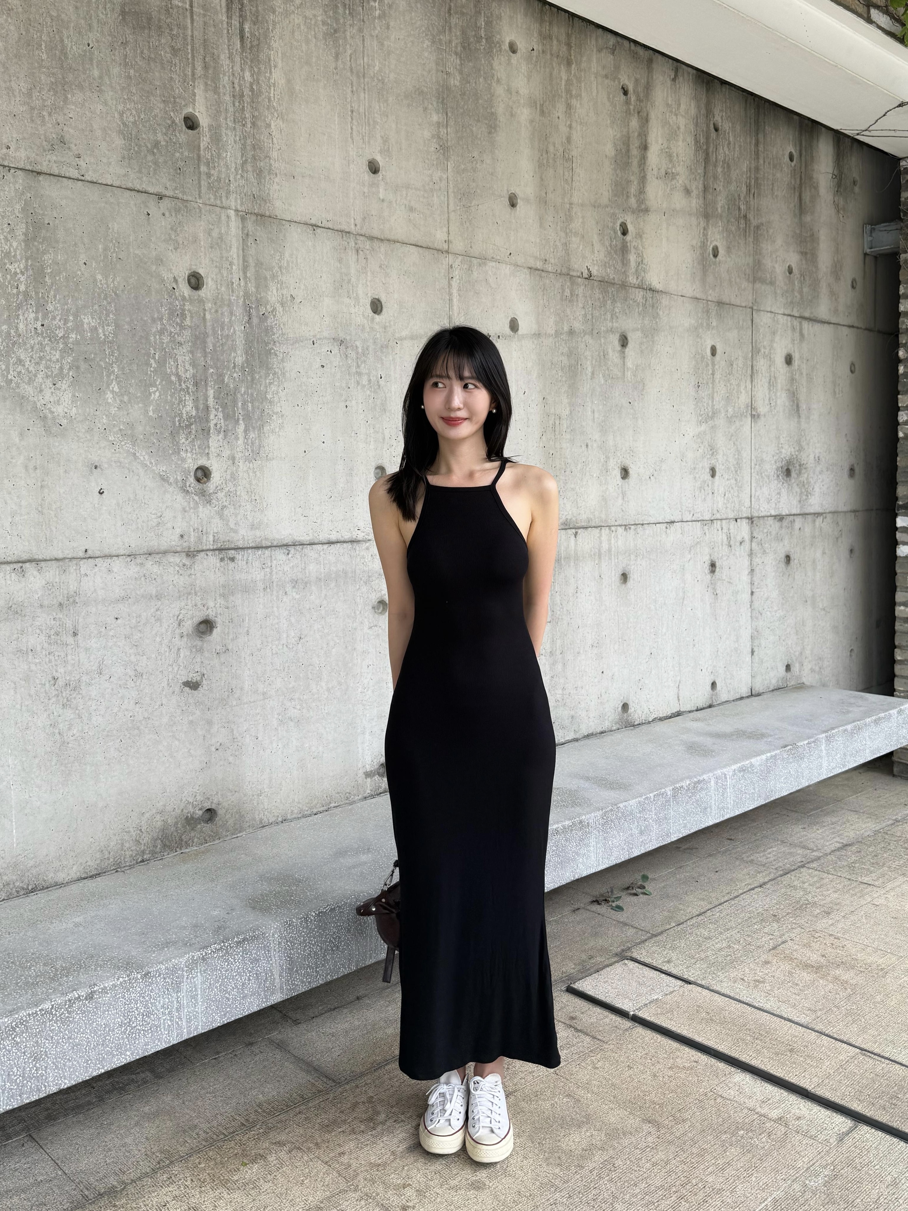 (訂購) 性感迷人露背連胸墊貼身裙 OPS0501 (黑)