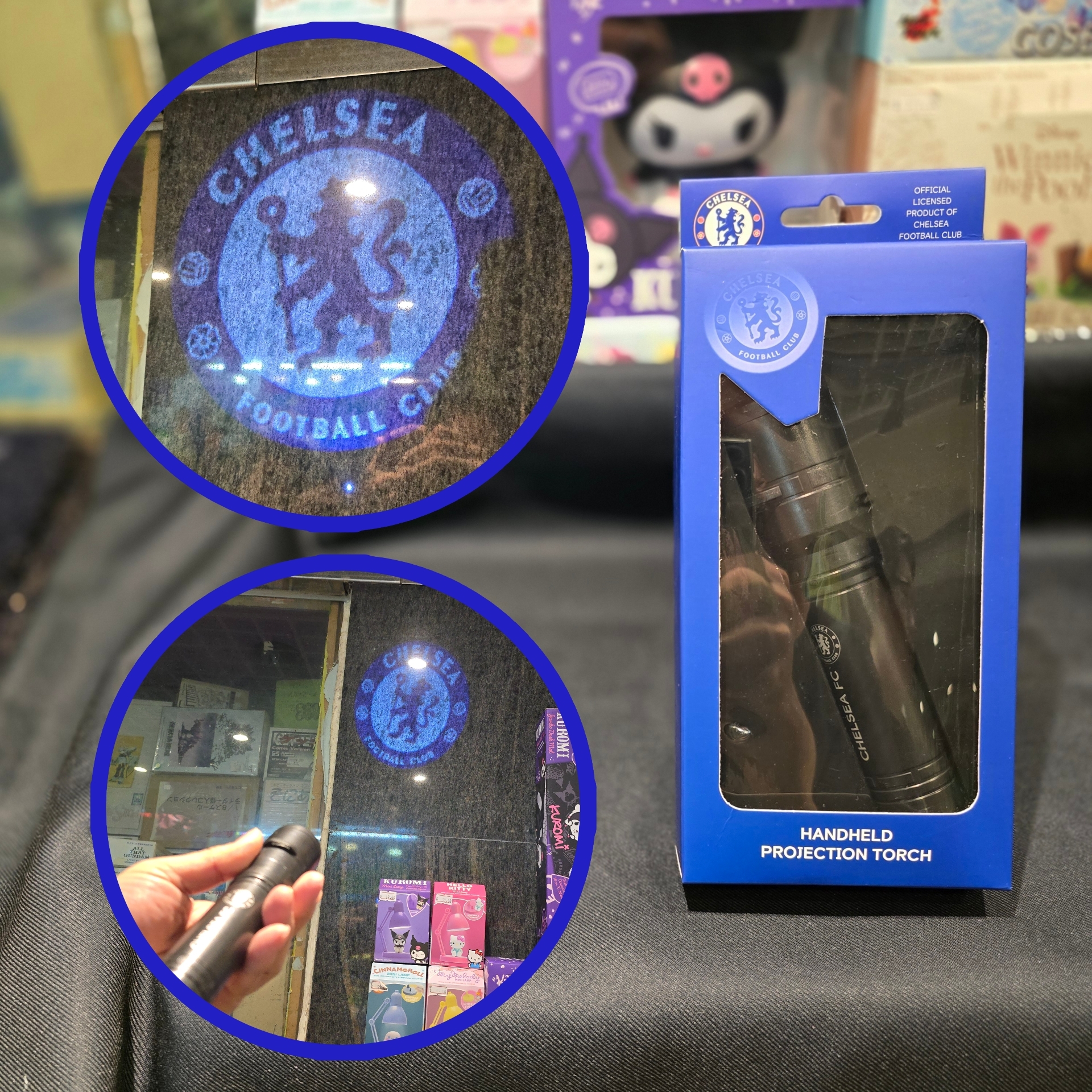 車路士黑色會徽強力電筒