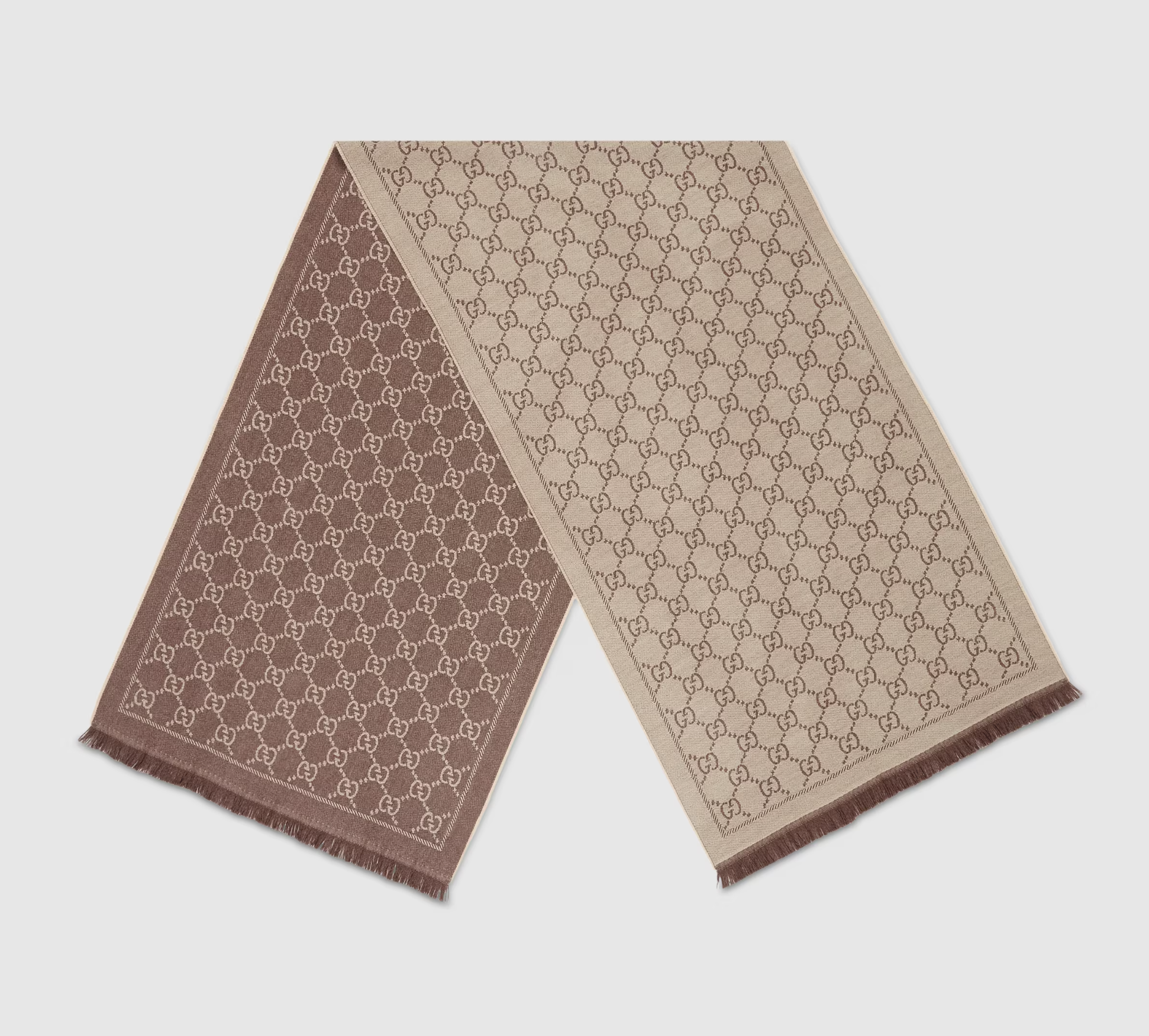 GUCCI GG Jacquard Knitted Scarf