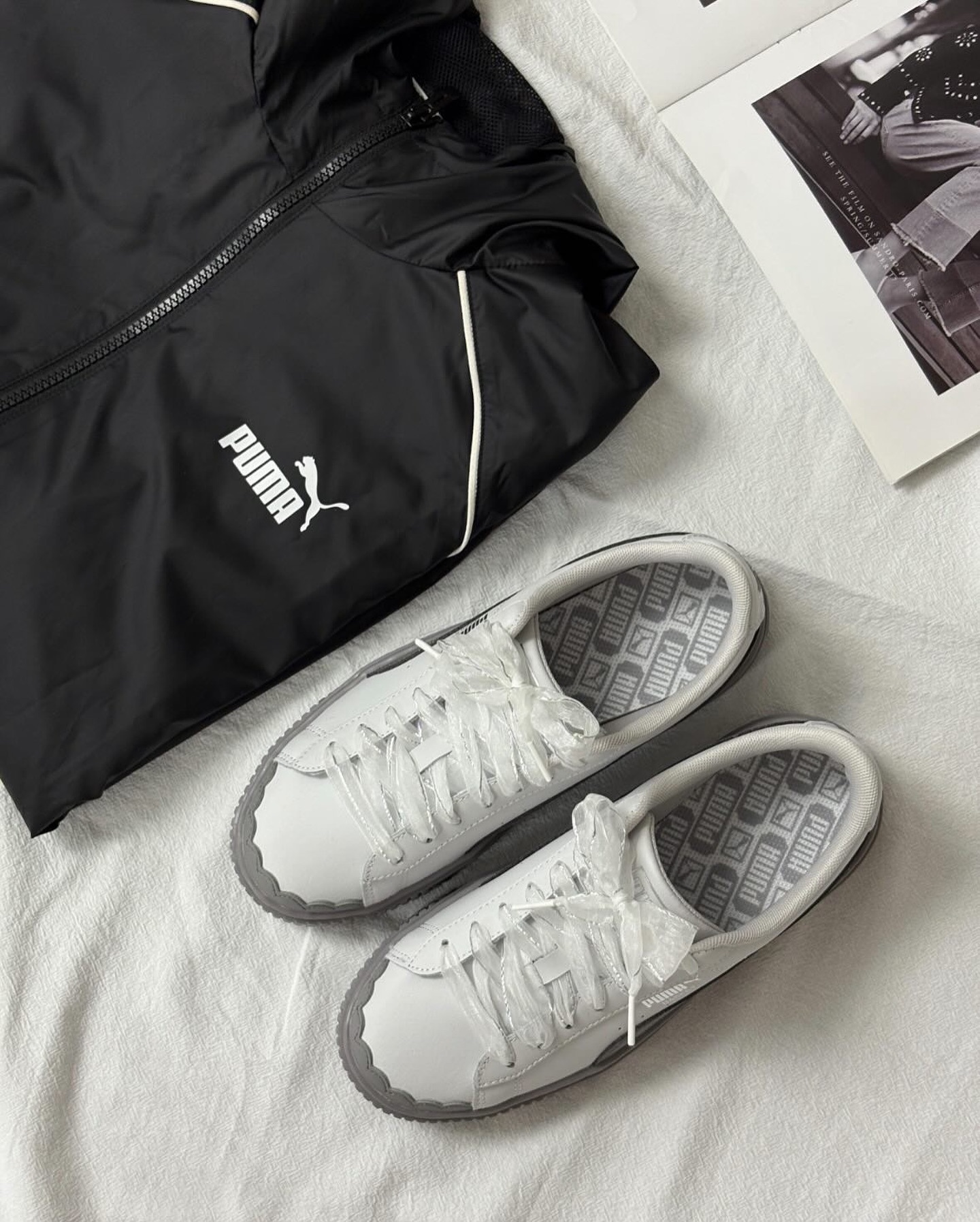 Puma Mosto GREY 格雷灰/厚底女款鬆糕鞋板鞋404157-01