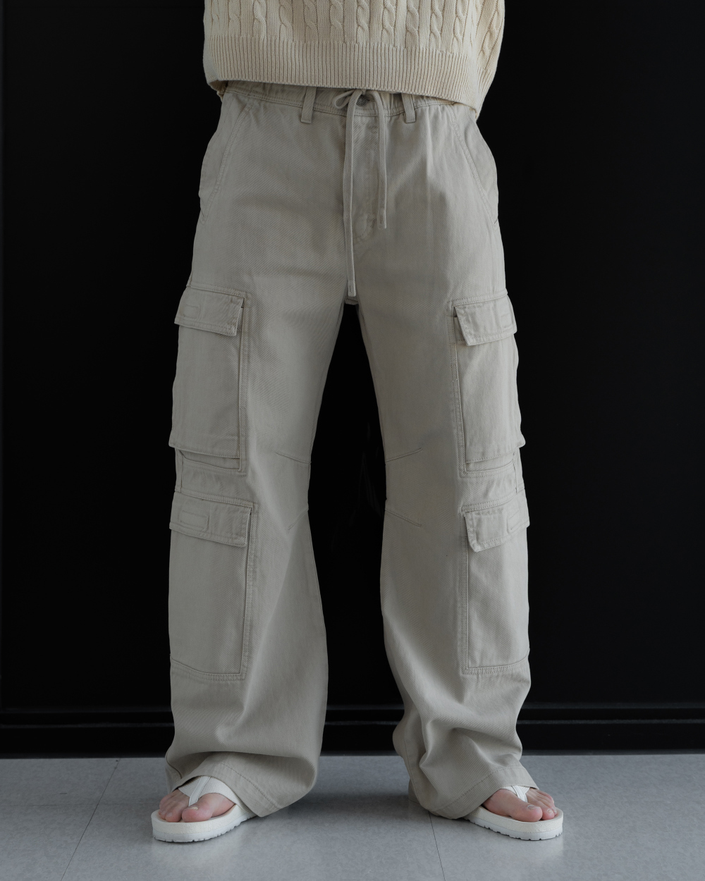 四口袋棉質工裝褲