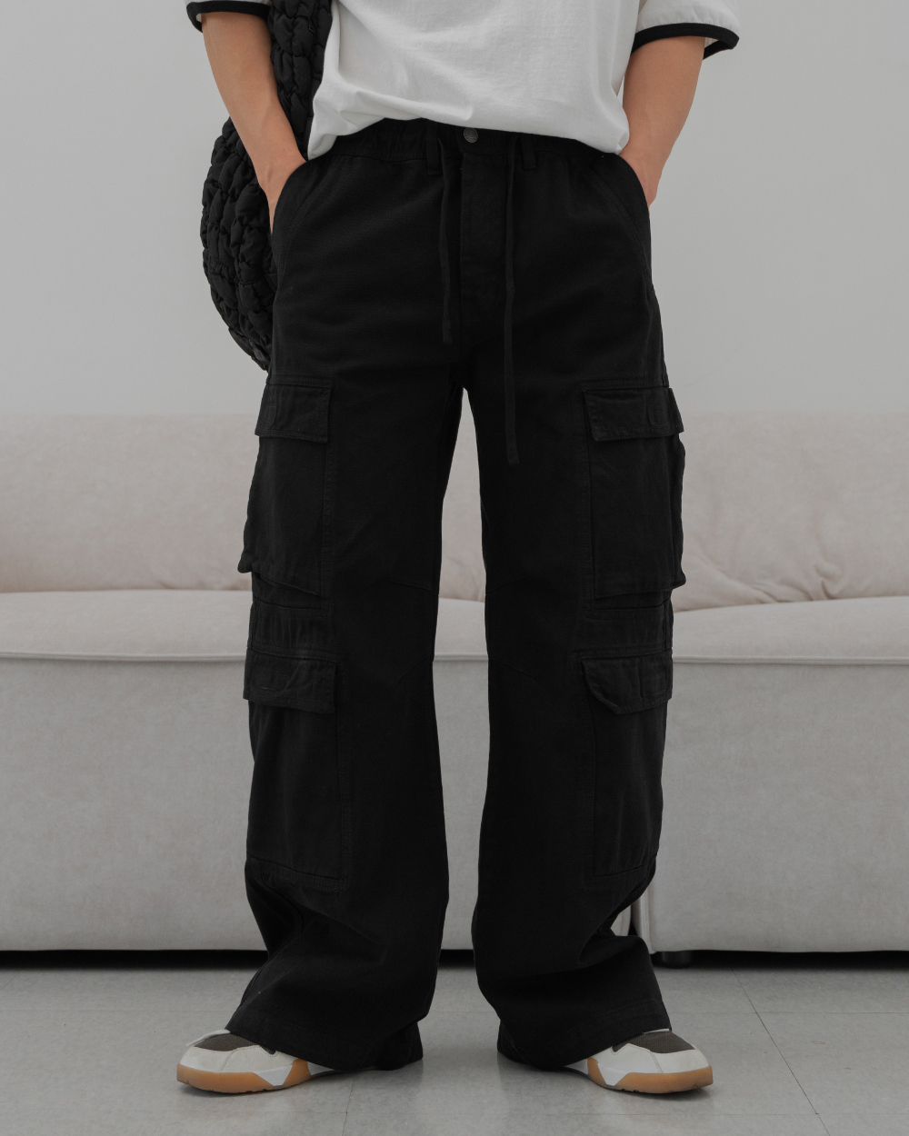 四口袋棉質工裝褲