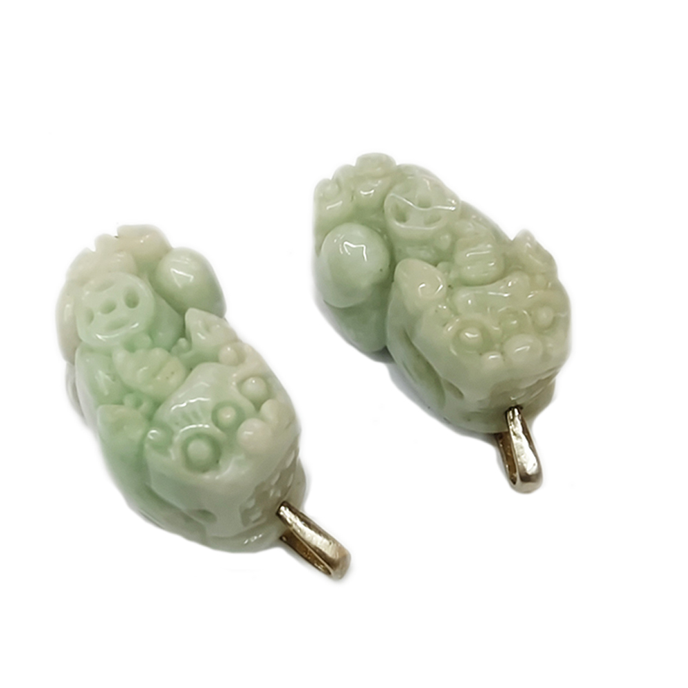 貔貅(緬甸玉)墜飾1對【十方】136899