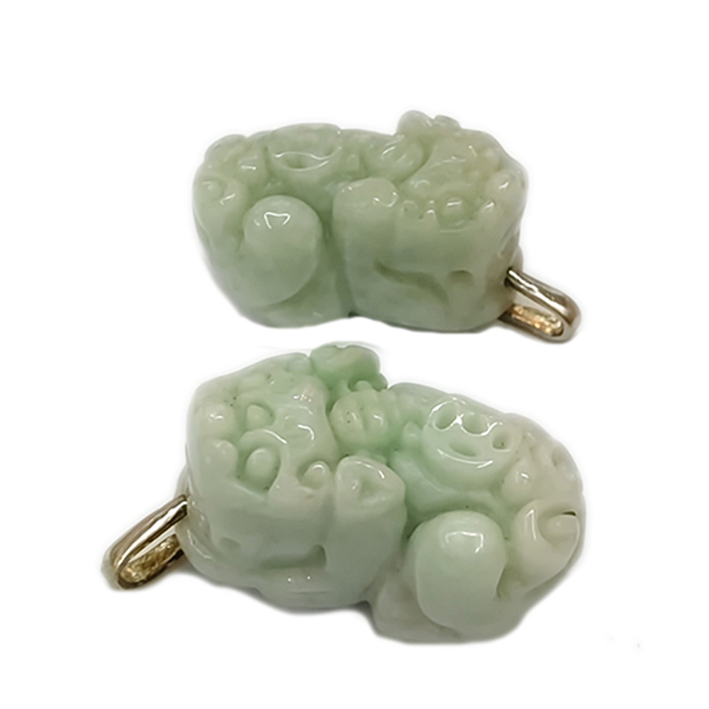 貔貅(緬甸玉)墜飾1對【十方】136899