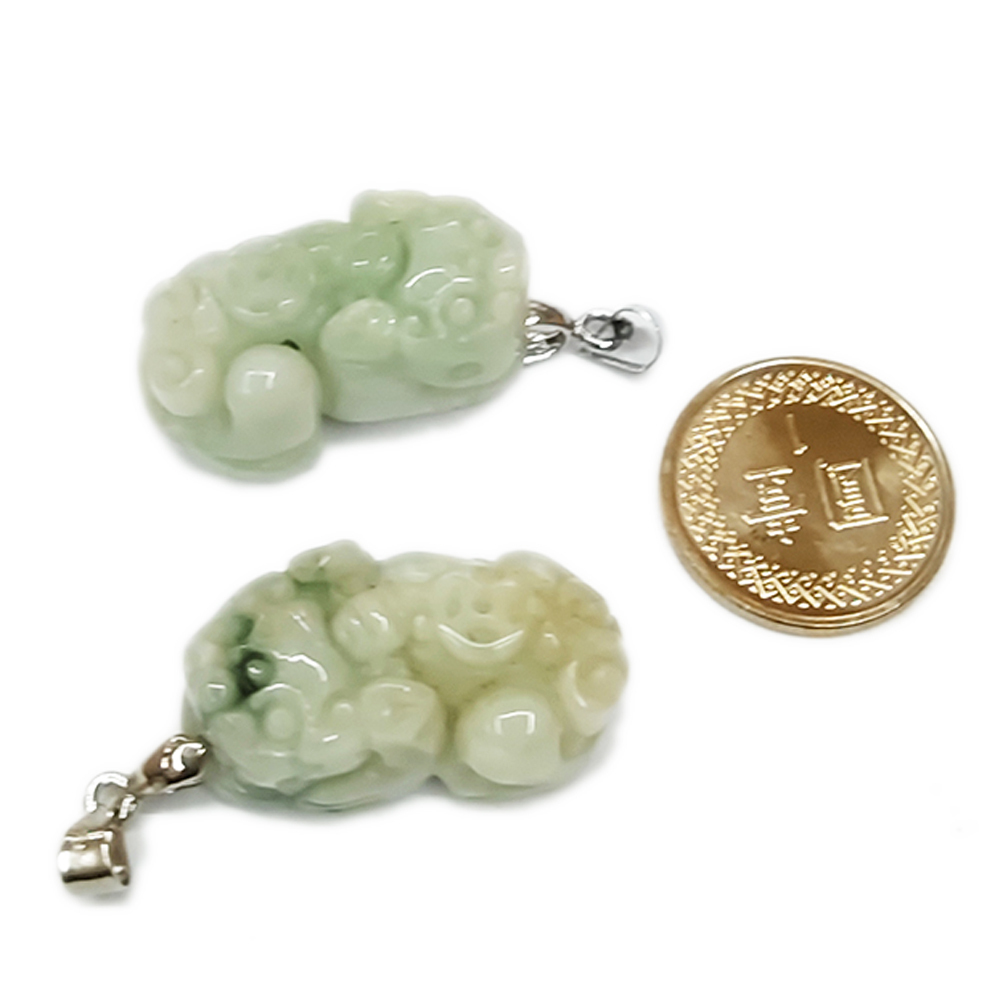 貔貅(緬甸玉)墜飾1對【十方】136903