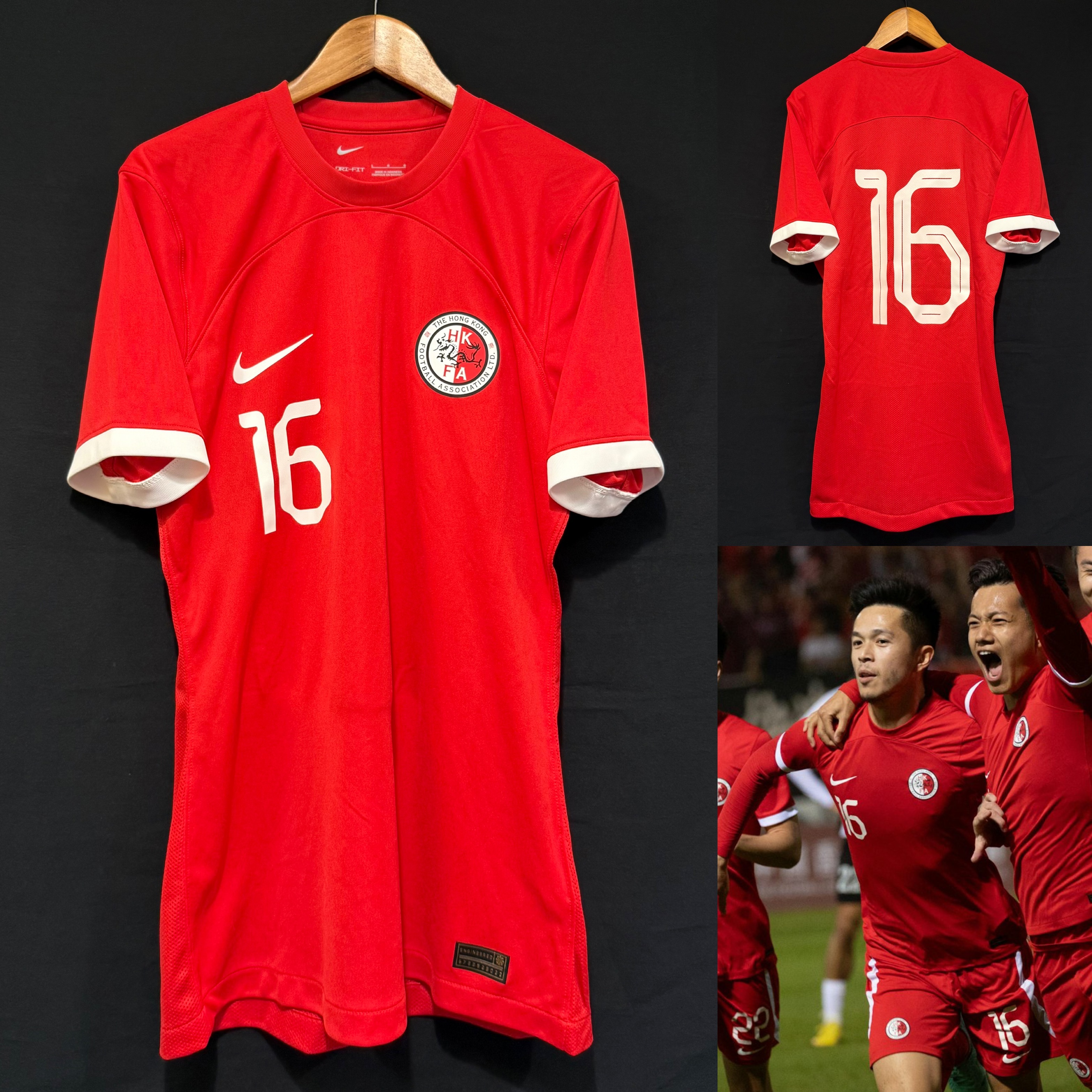 (Match Issue) Hong Kong Football Team 2024 Nike Home Match Issue Shirt #16 hold